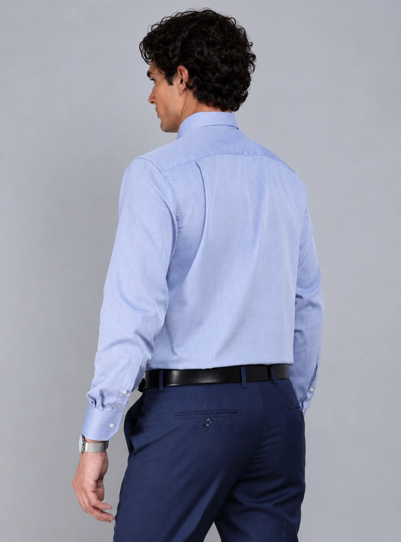 CAMISA FORMAL TEXTURADA SLIM FIT AZUL ARROW - 3