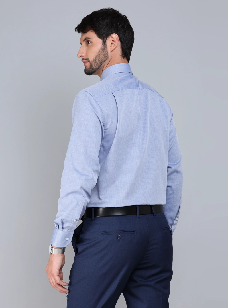 CAMISA FORMAL TEXTURADA SLIM FIT AZUL ARROW - 3