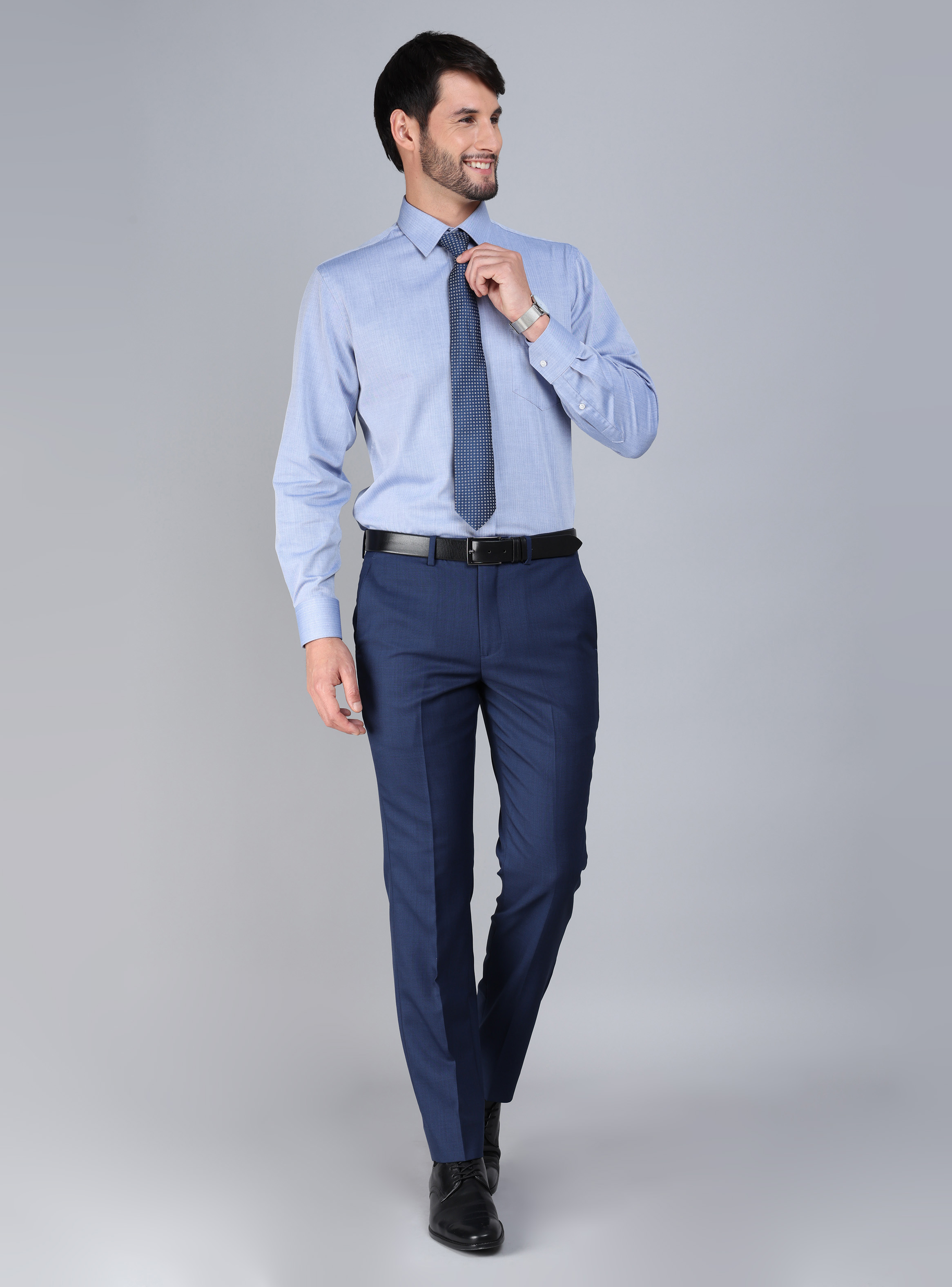 CAMISA FORMAL TEXTURADA SLIM FIT AZUL ARROW - 5