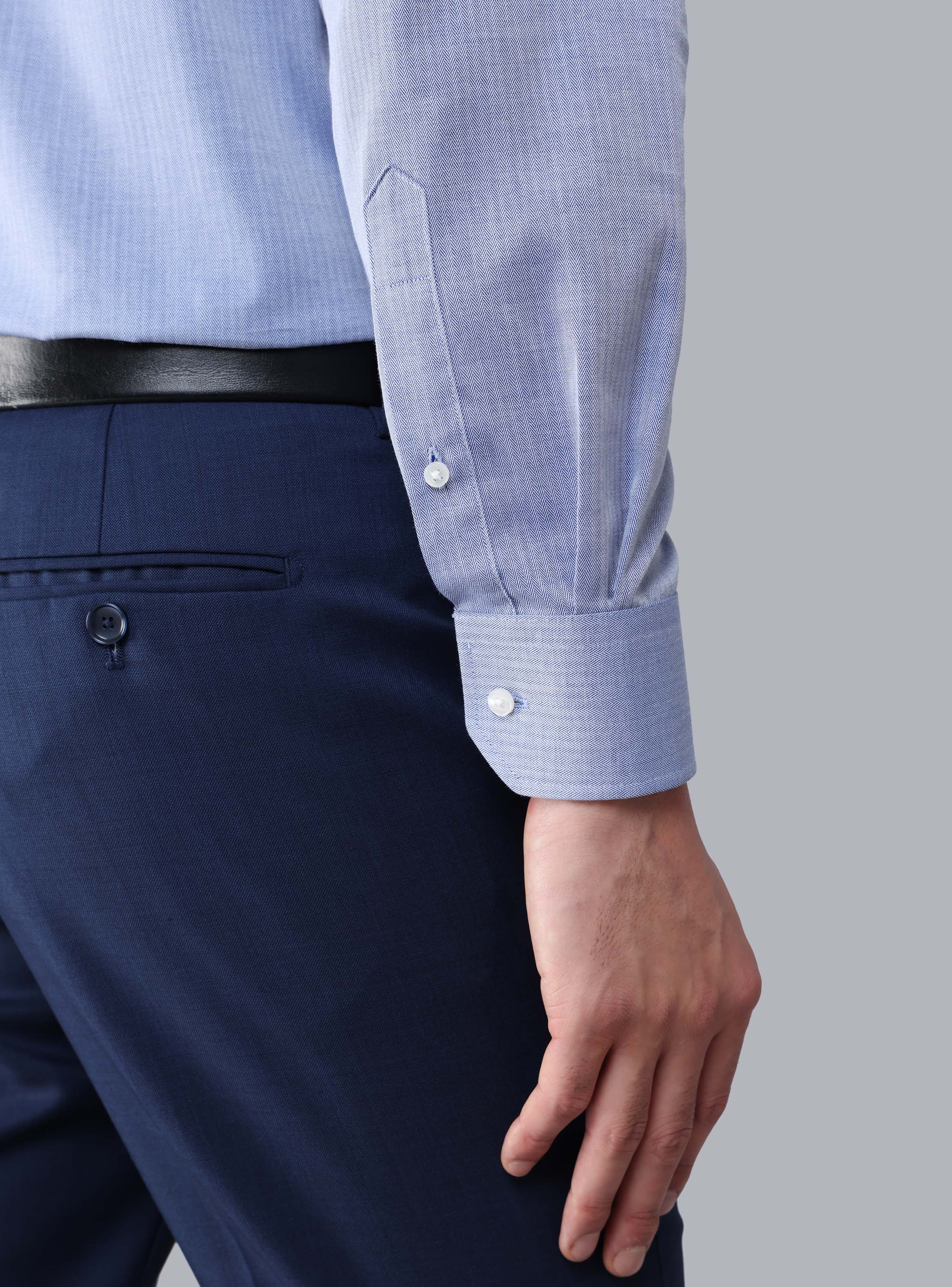 CAMISA FORMAL TEXTURADA SLIM FIT AZUL ARROW - 6