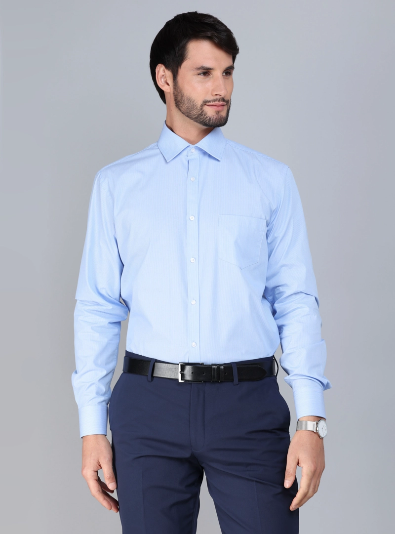 CAMISA FORMAL A RAYAS TAILORED FIT CELESTE ARROW - 1