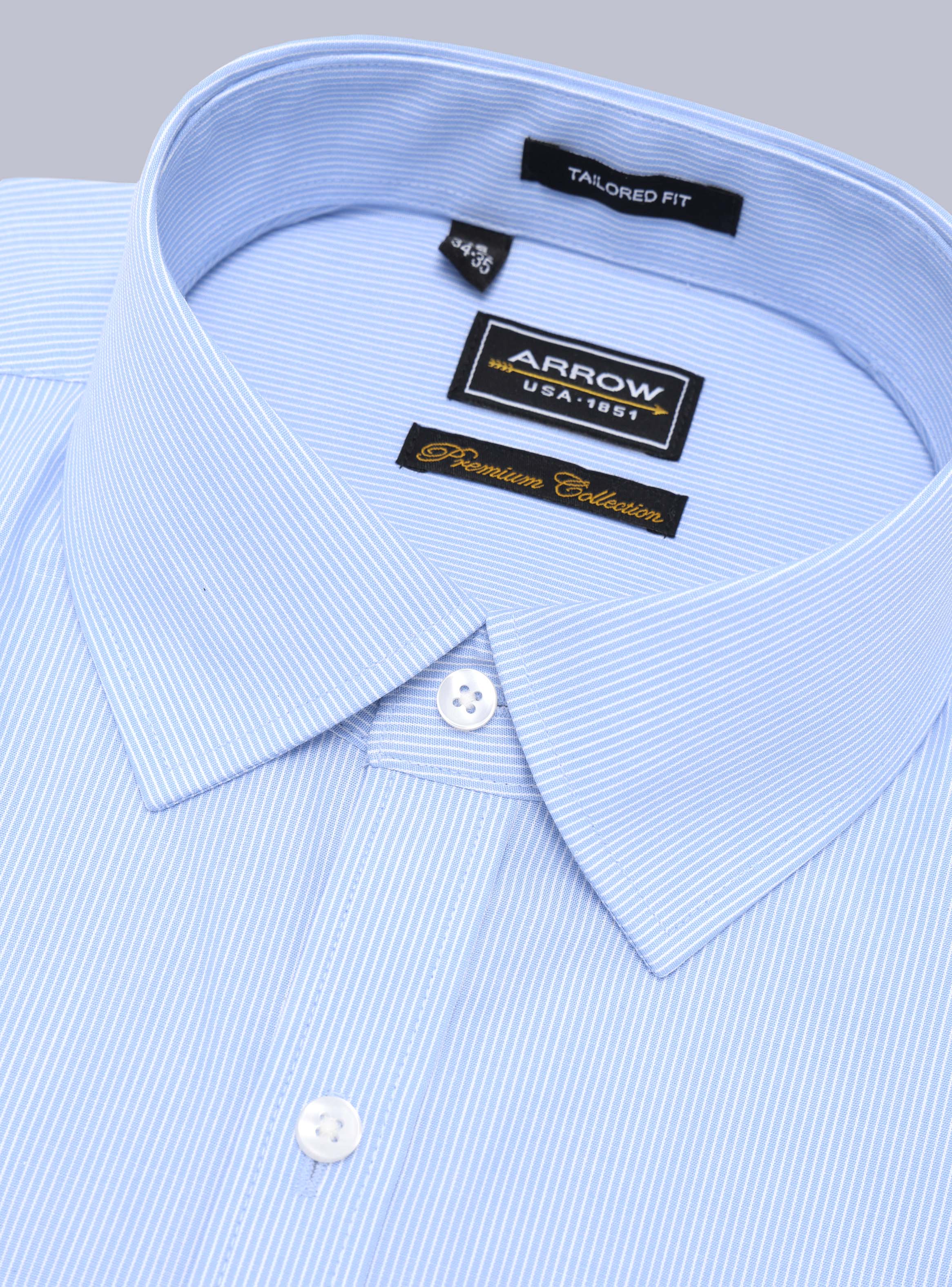CAMISA FORMAL A RAYAS TAILORED FIT CELESTE ARROW - 2