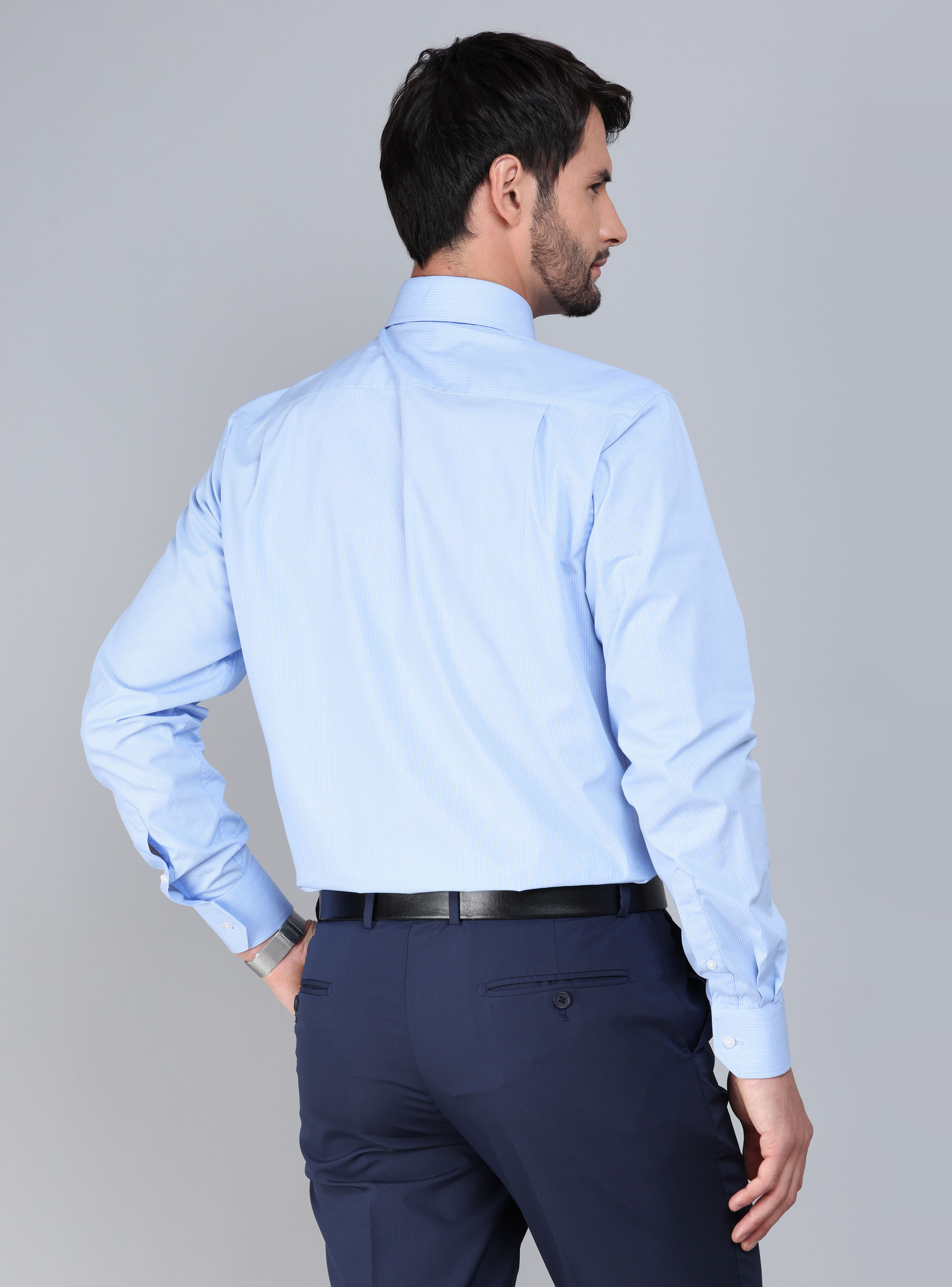 CAMISA FORMAL A RAYAS TAILORED FIT CELESTE ARROW - 3