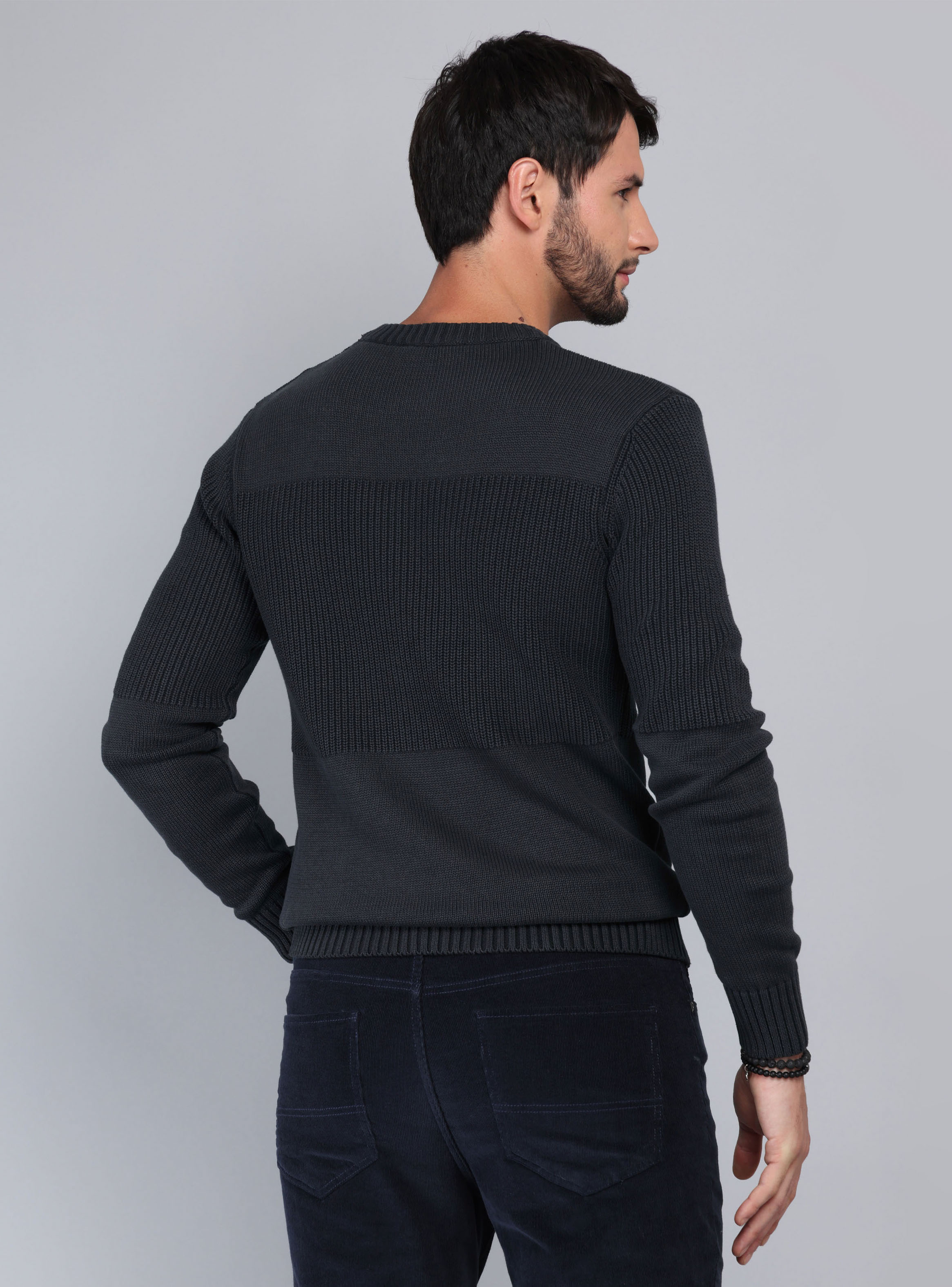 SWEATER STONE WASH REGULAR FIT AZUL OSCURO ARROW - 2