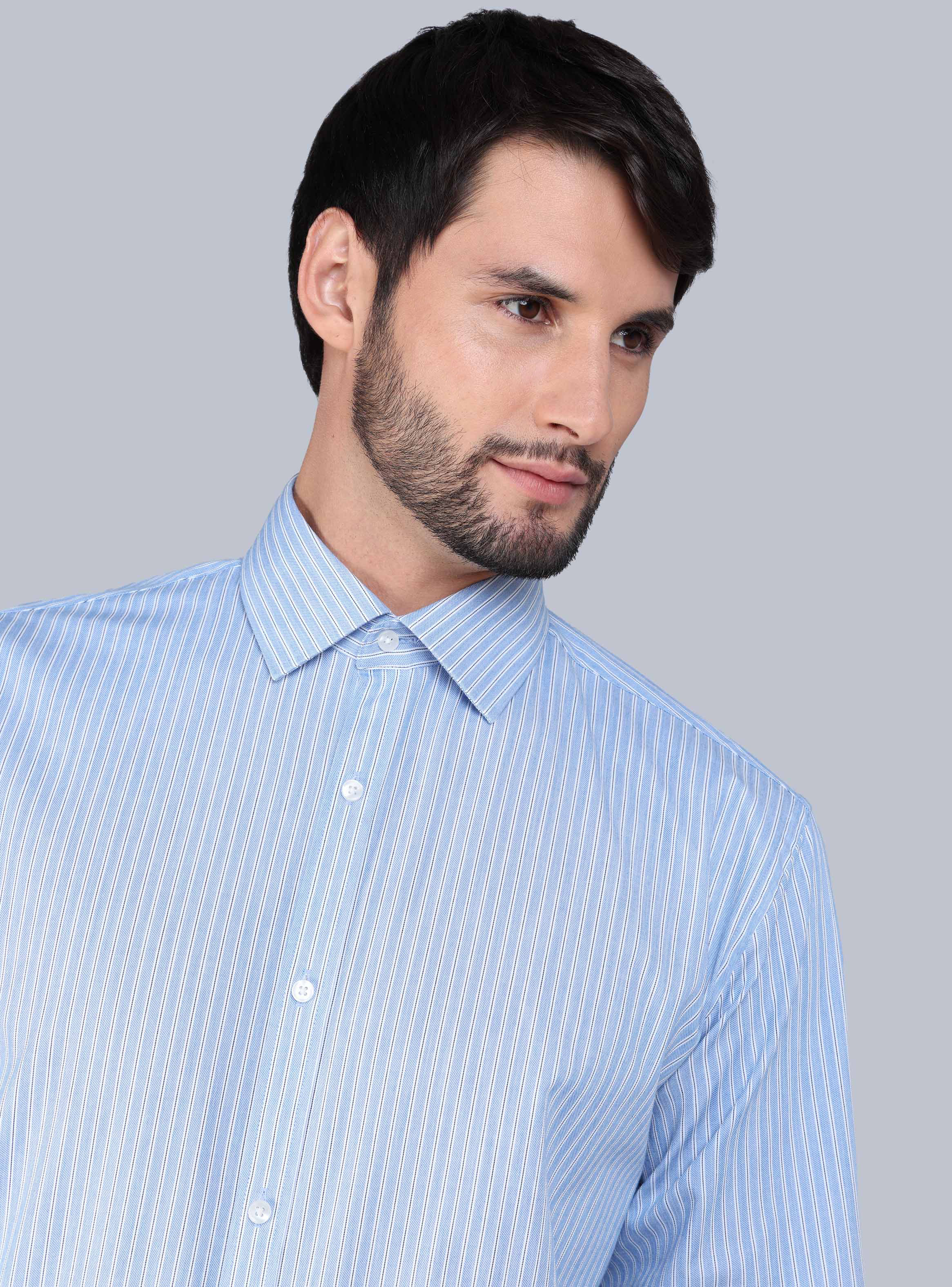 CAMISA FORMAL SPANDEX TAILORED FIT CELESTE ARROW - 4