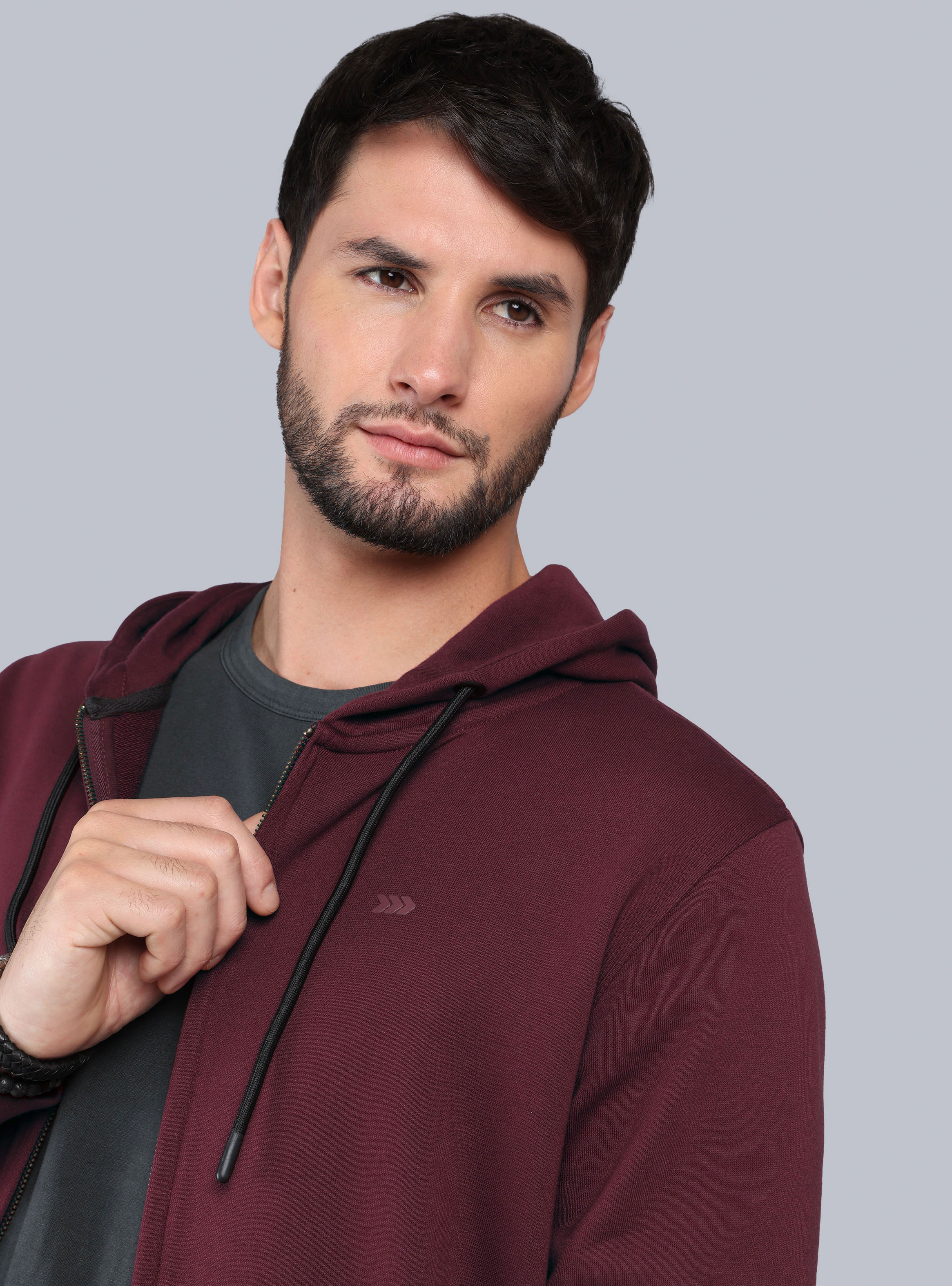 POLERON CON CAPUCHA REGULAR FIT BURDEO ARROW - 3