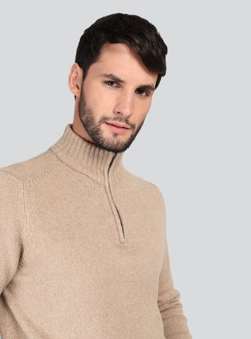 SWEATER TEXTURADO REGULAR FIT BEIGE ARROW - 3