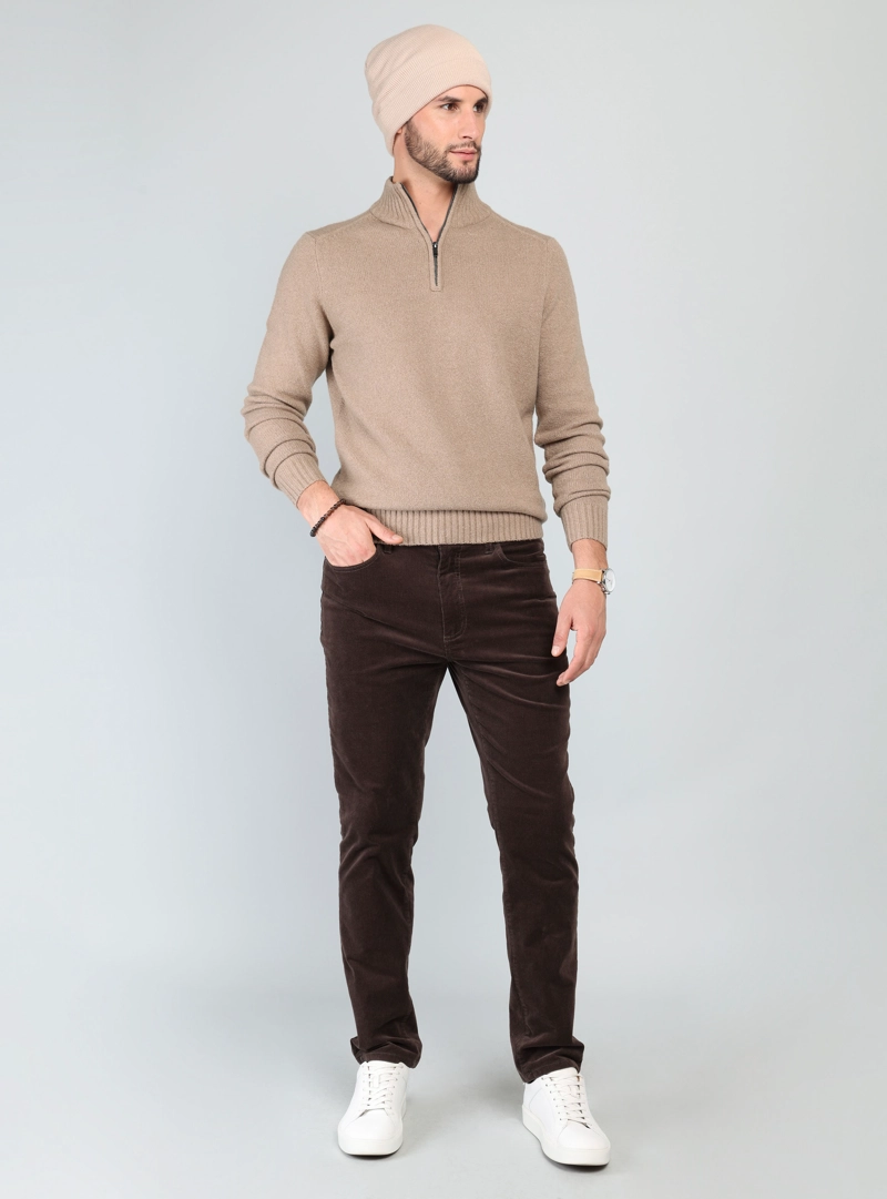 SWEATER TEXTURADO REGULAR FIT BEIGE ARROW - 4