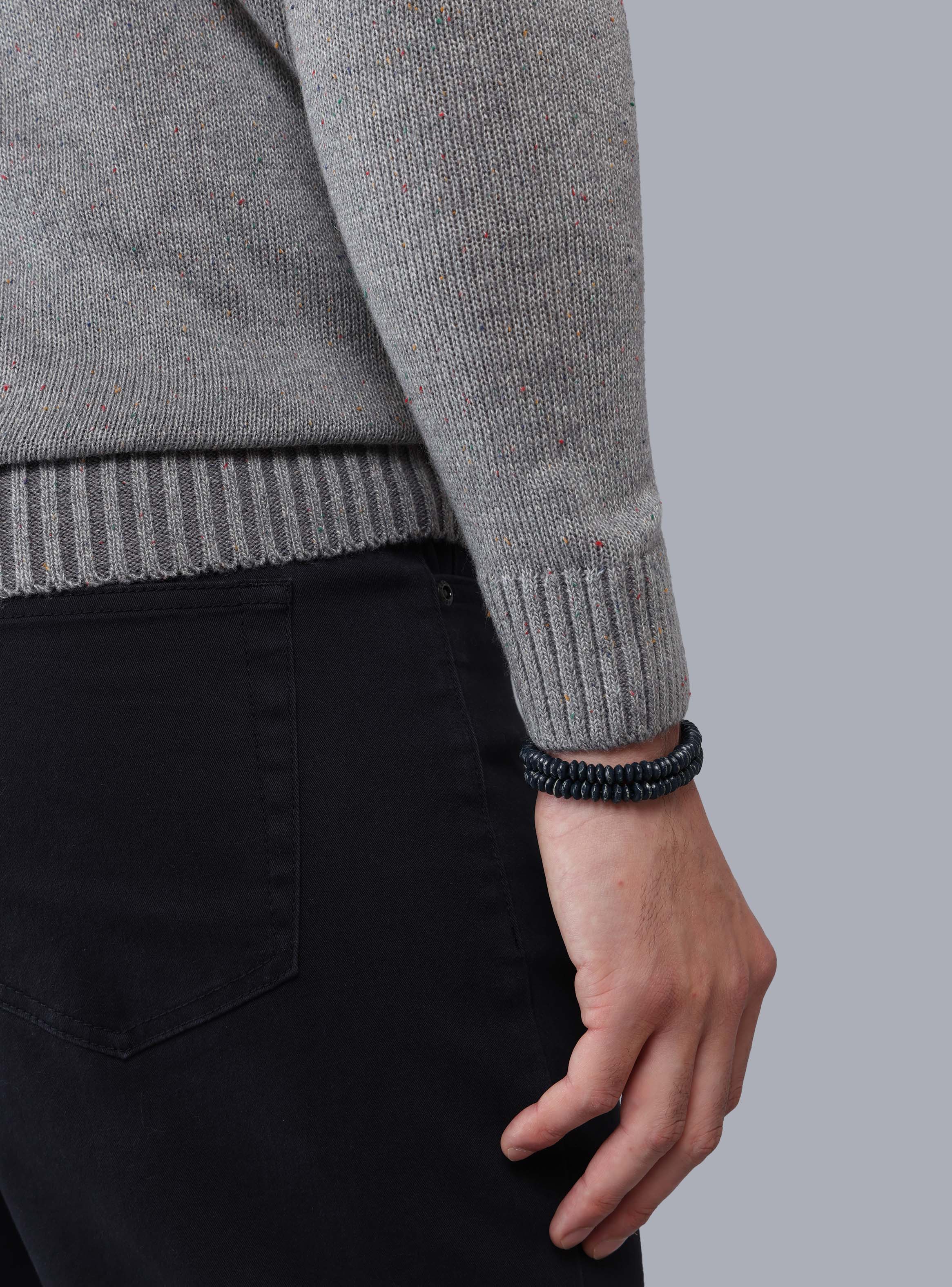SWEATER CUELLO REDONDO REGULAR FIT GRIS ARROW - 5