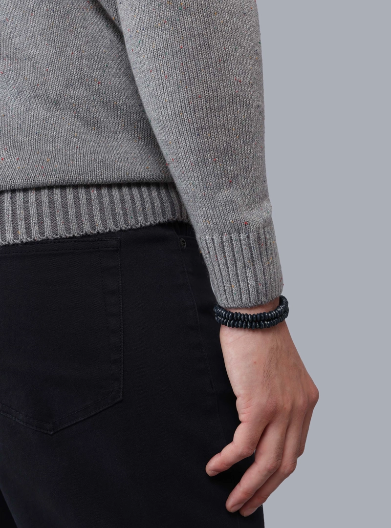 SWEATER CUELLO REDONDO REGULAR FIT GRIS ARROW - 5