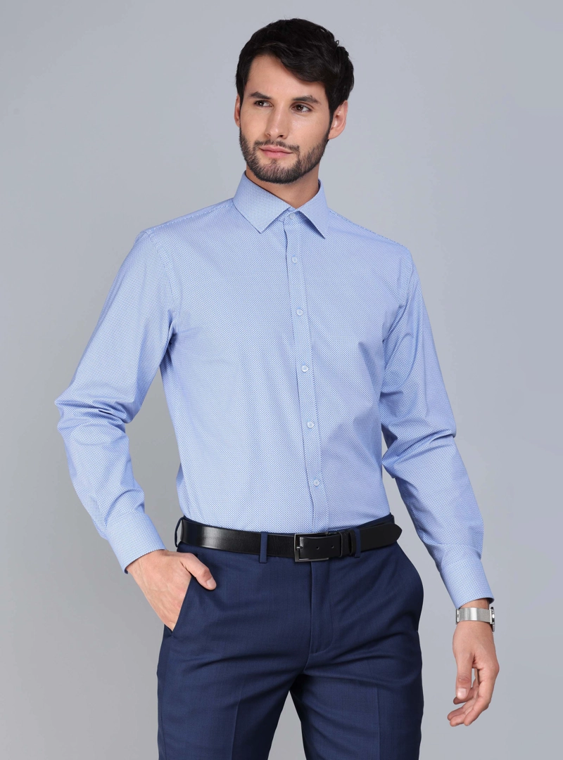 CAMISA FORMAL SPANDEX SLIM FIT CELESTE ARROW - 1