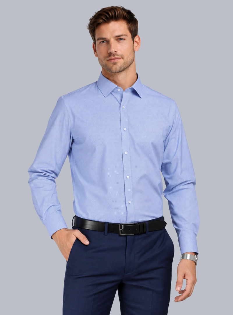 CAMISA FORMAL SPANDEX SLIM FIT CELESTE ARROW - 1
