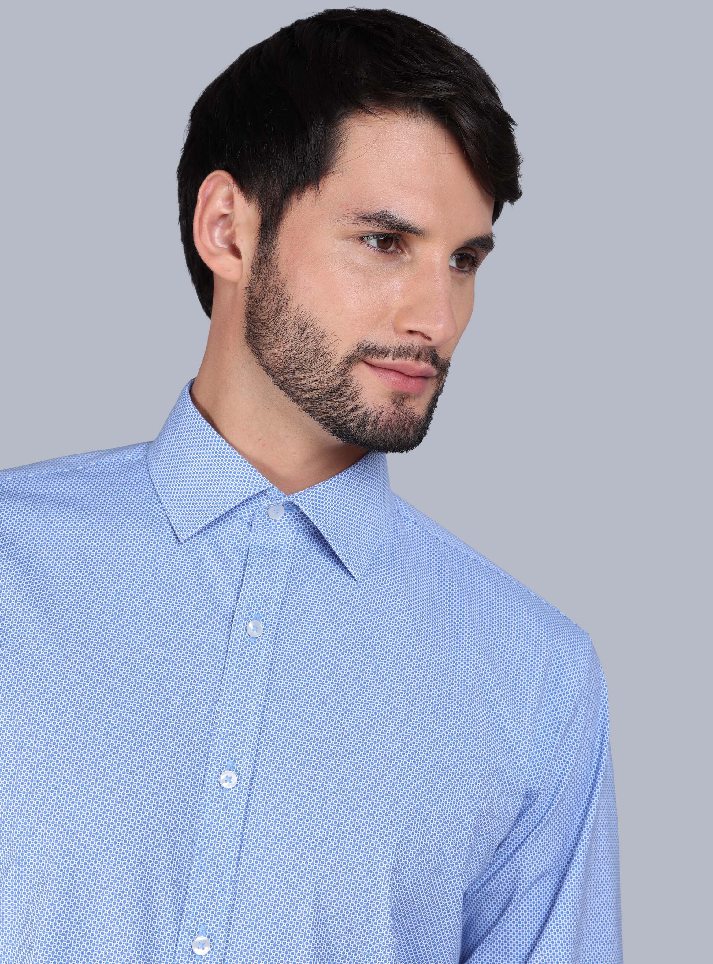CAMISA FORMAL SPANDEX SLIM FIT CELESTE ARROW - 4