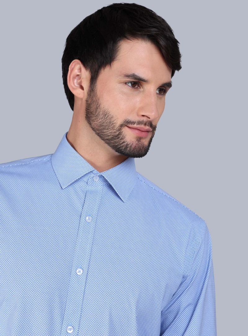 CAMISA FORMAL SPANDEX SLIM FIT CELESTE ARROW - 4