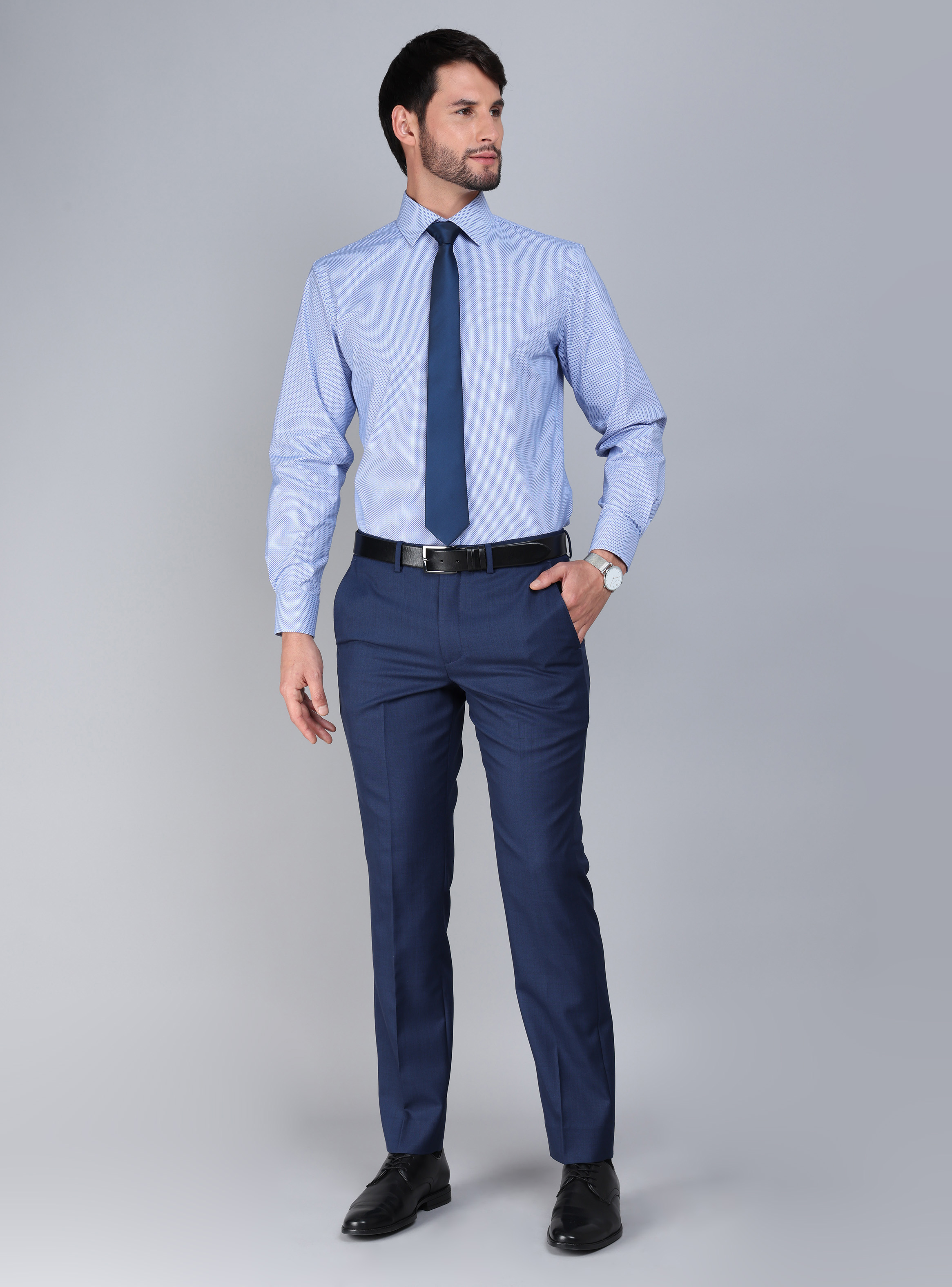 CAMISA FORMAL SPANDEX SLIM FIT CELESTE ARROW - 5