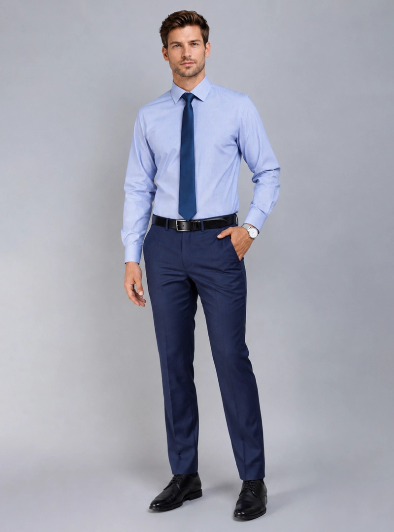 CAMISA FORMAL SPANDEX SLIM FIT CELESTE ARROW - 5