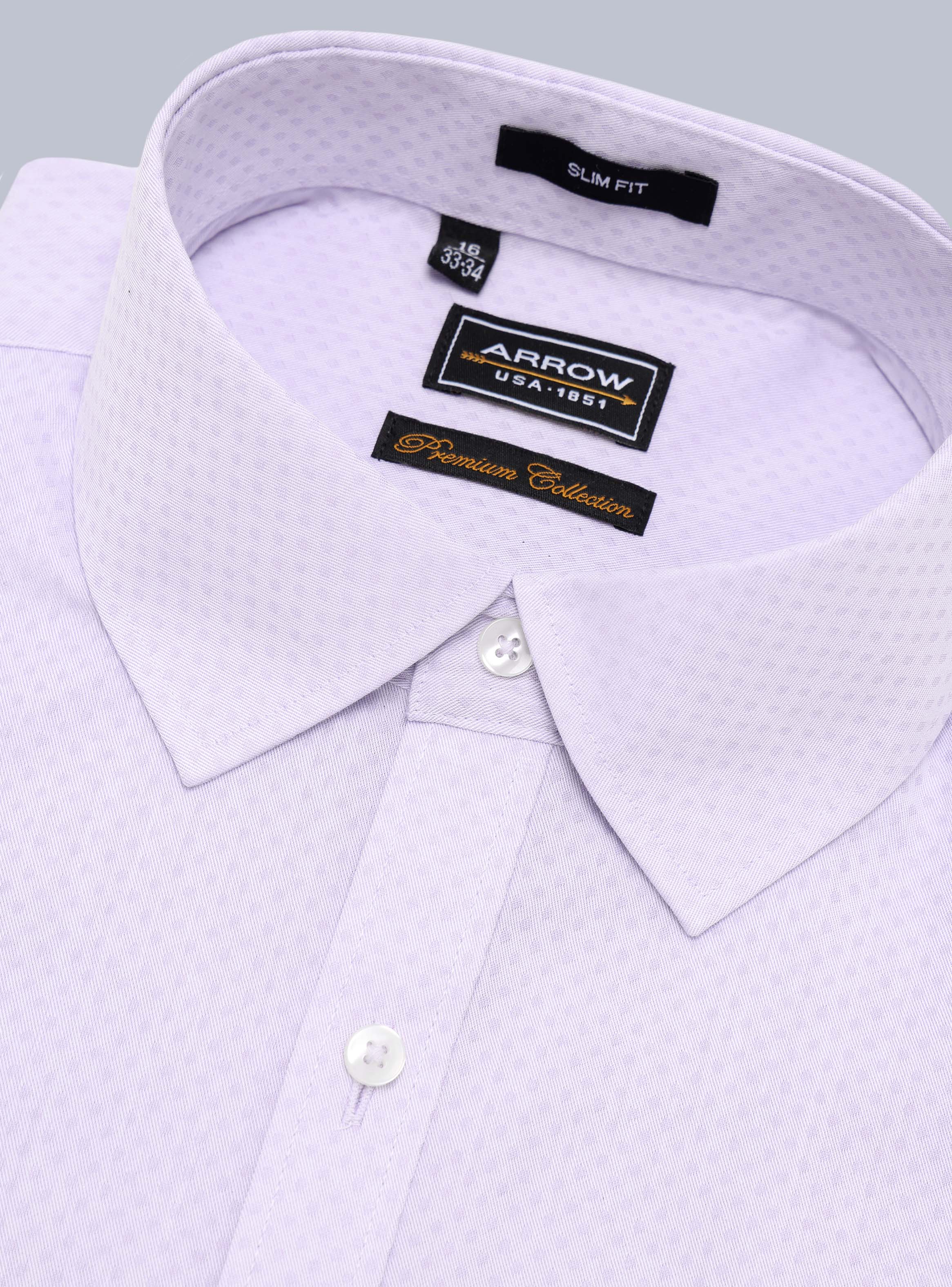 CAMISA FORMAL TEXTURADA SLIM FIT LILA ARROW - 2