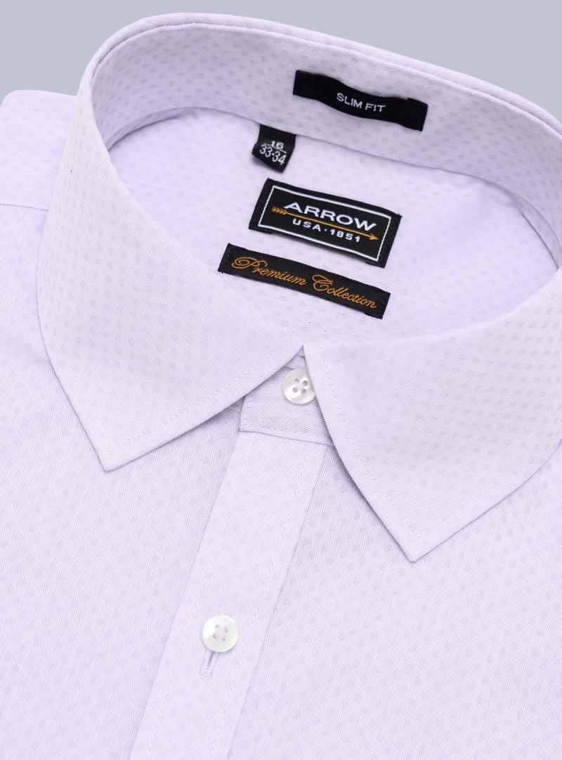 CAMISA FORMAL TEXTURADA SLIM FIT LILA ARROW - 2