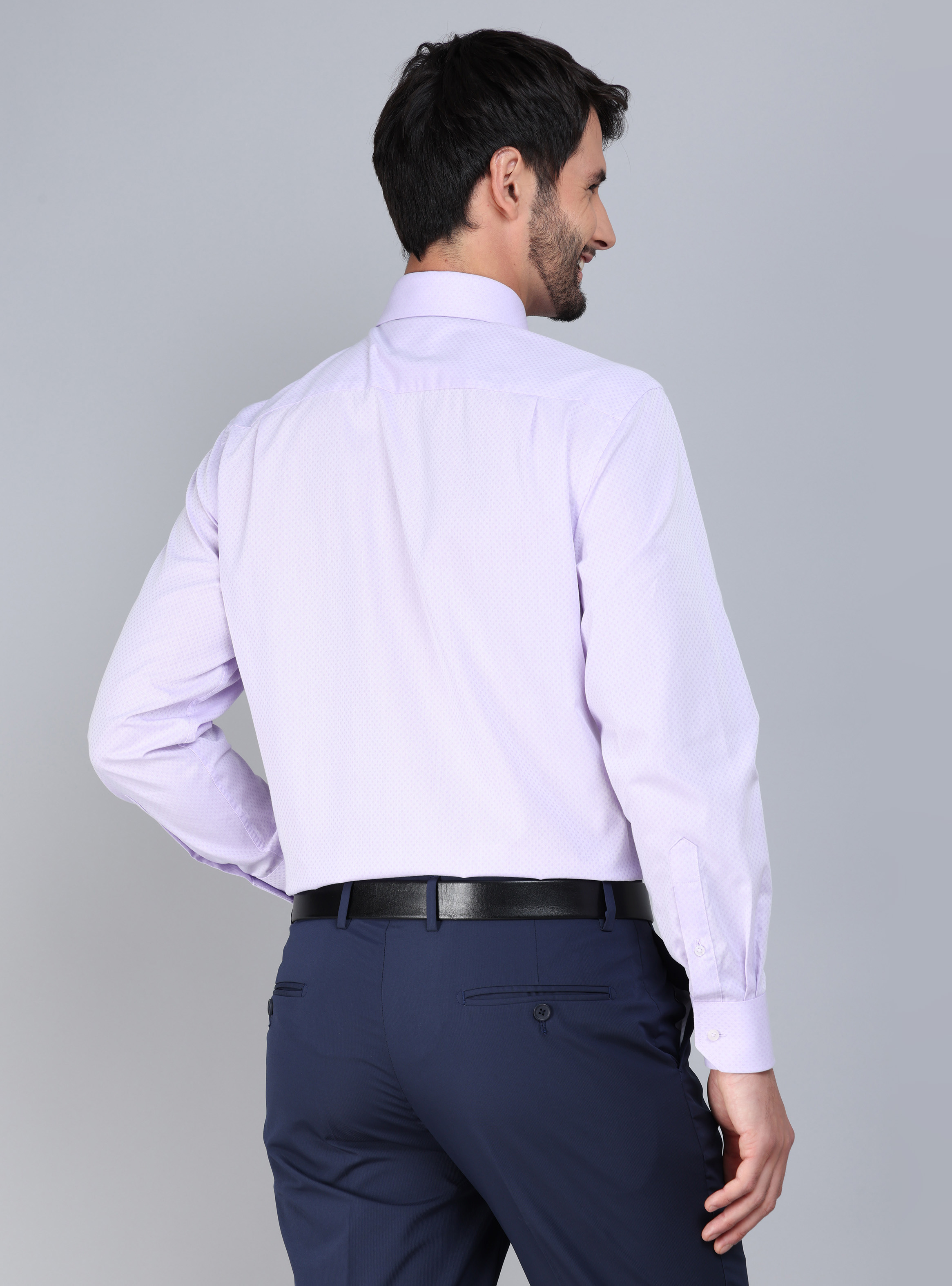 CAMISA FORMAL TEXTURADA SLIM FIT LILA ARROW - 3