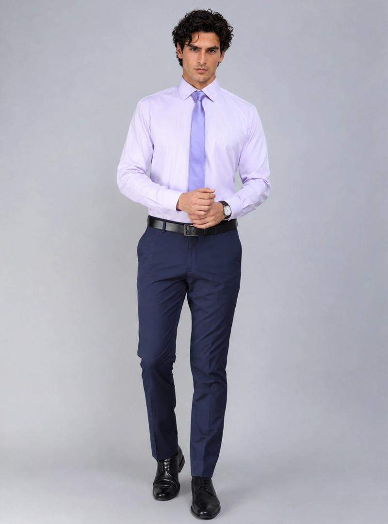 CAMISA FORMAL TEXTURADA SLIM FIT LILA ARROW - 5