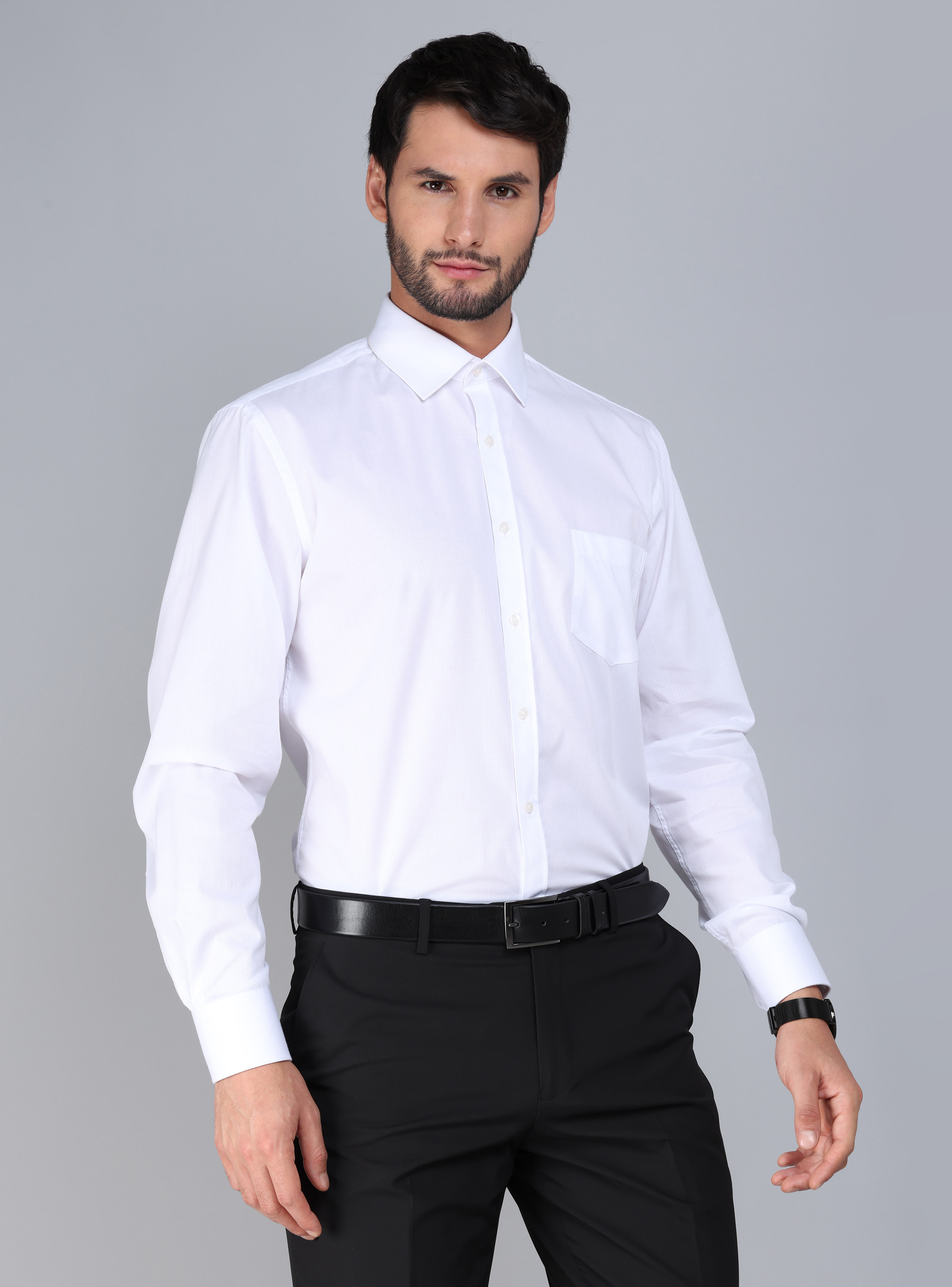 CAMISA FORMAL TEXTURADA TAILORED FIT BLANCO ARROW - 1