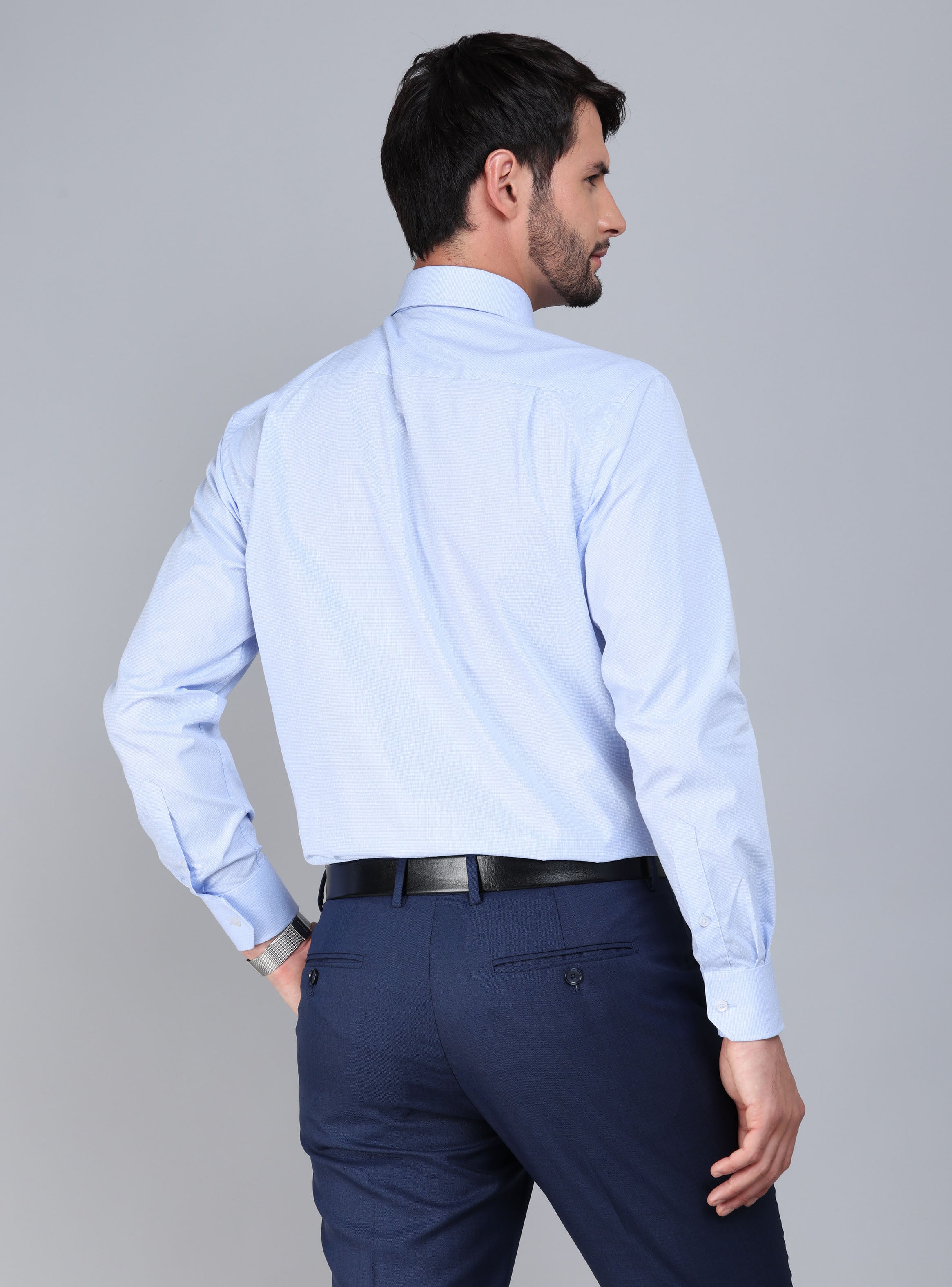 CAMISA FORMAL TEXTURADA TAILORED FIT CELESTE ARROW - 3