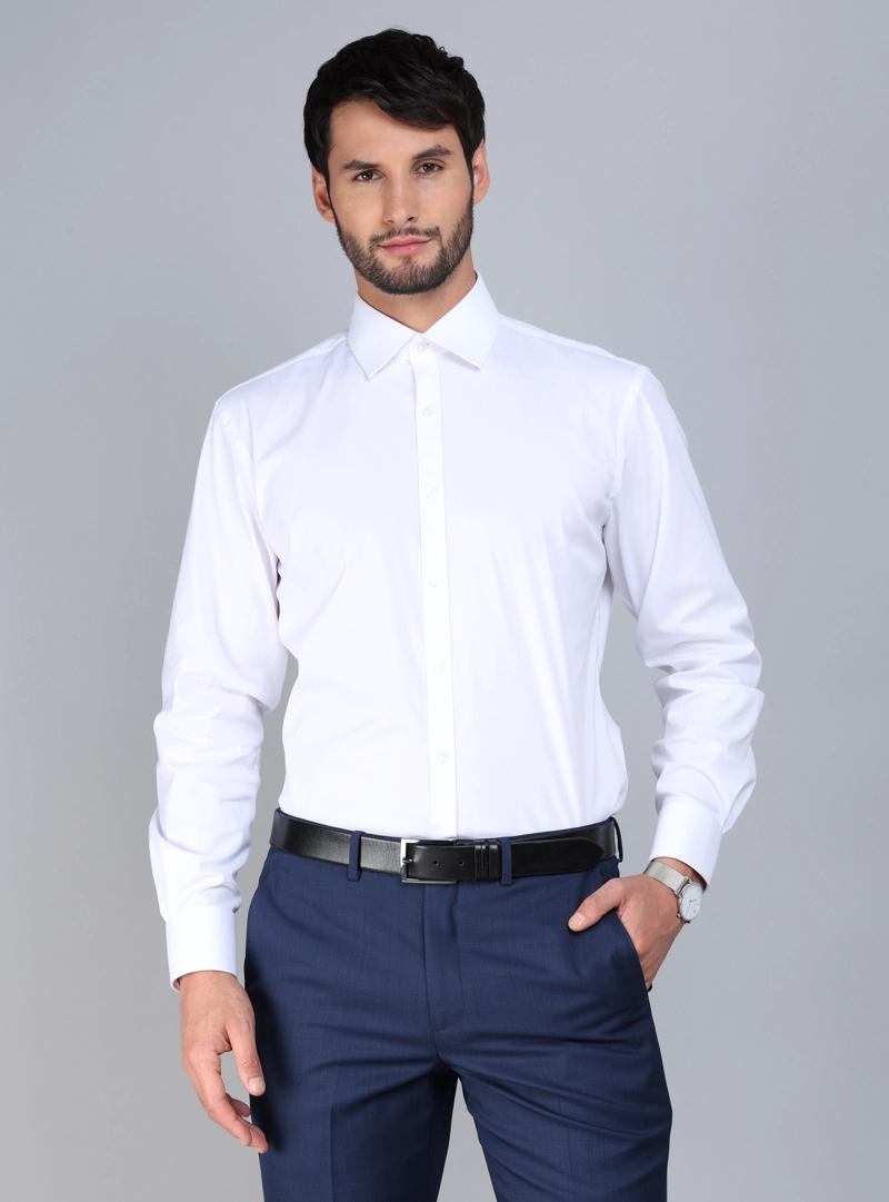 CAMISA FORMAL SPANDEX SLIM FIT BLANCO ARROW - 1