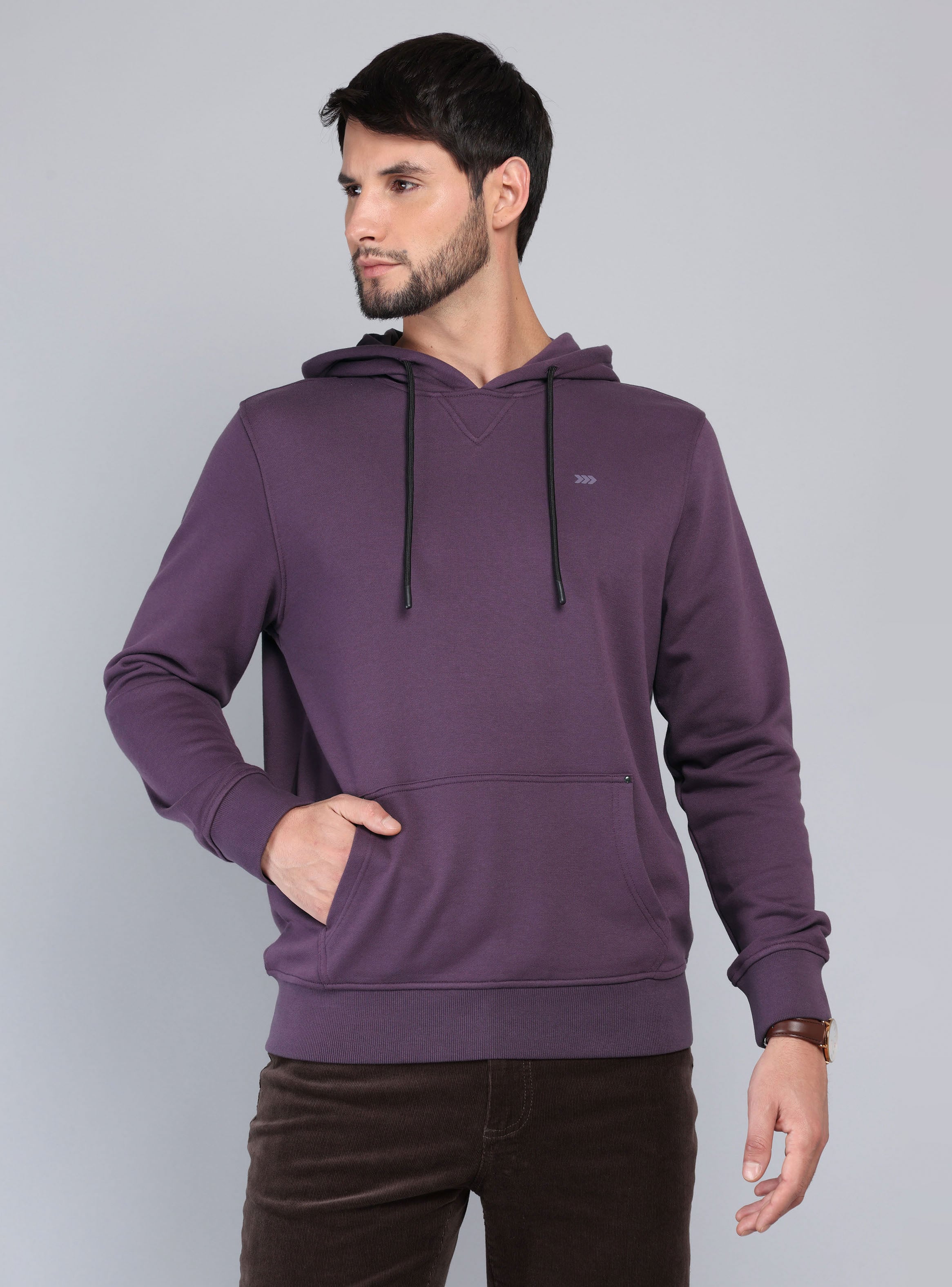 POLERON CON CAPUCHA REGULAR FIT BURDEO ARROW - 1