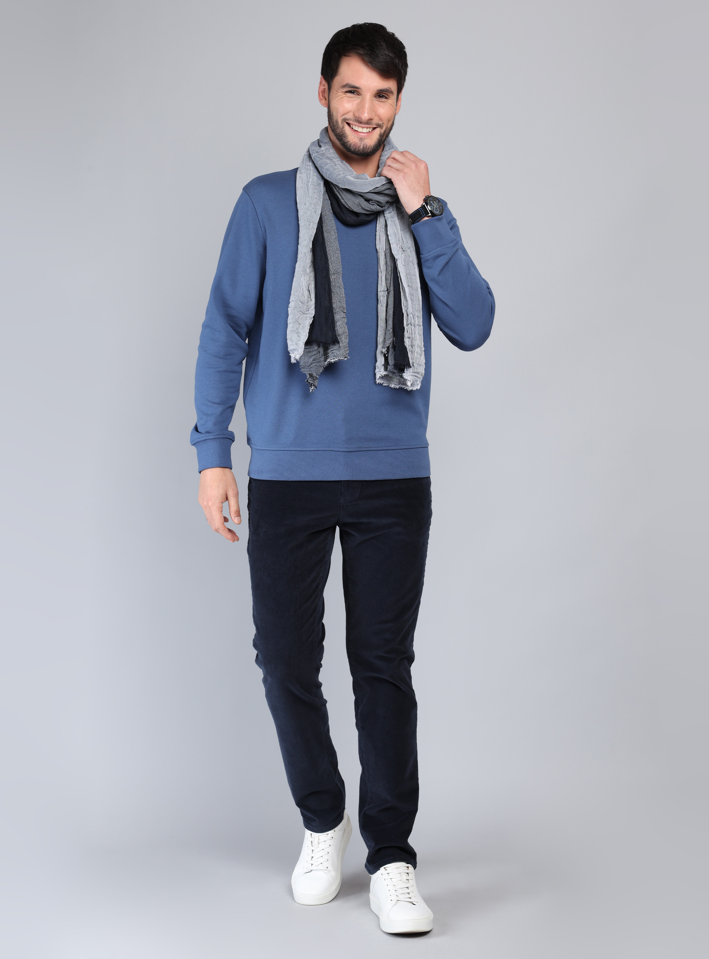 POLERON CUELLO REDONDO REGULAR FIT DENIM ARROW - 4