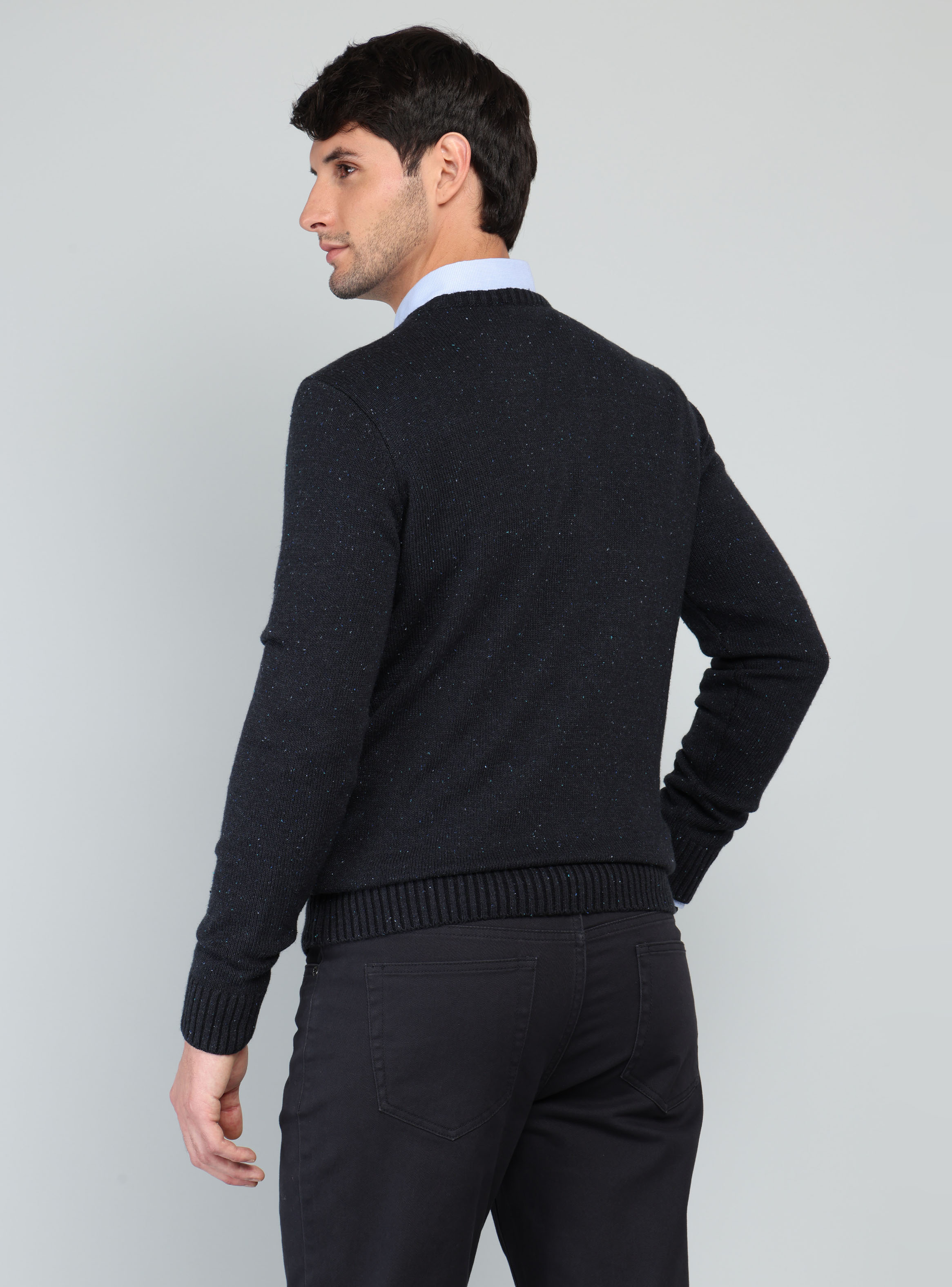 SWEATER CUELLO REDONDO REGULAR FIT AZUL ARROW - 2