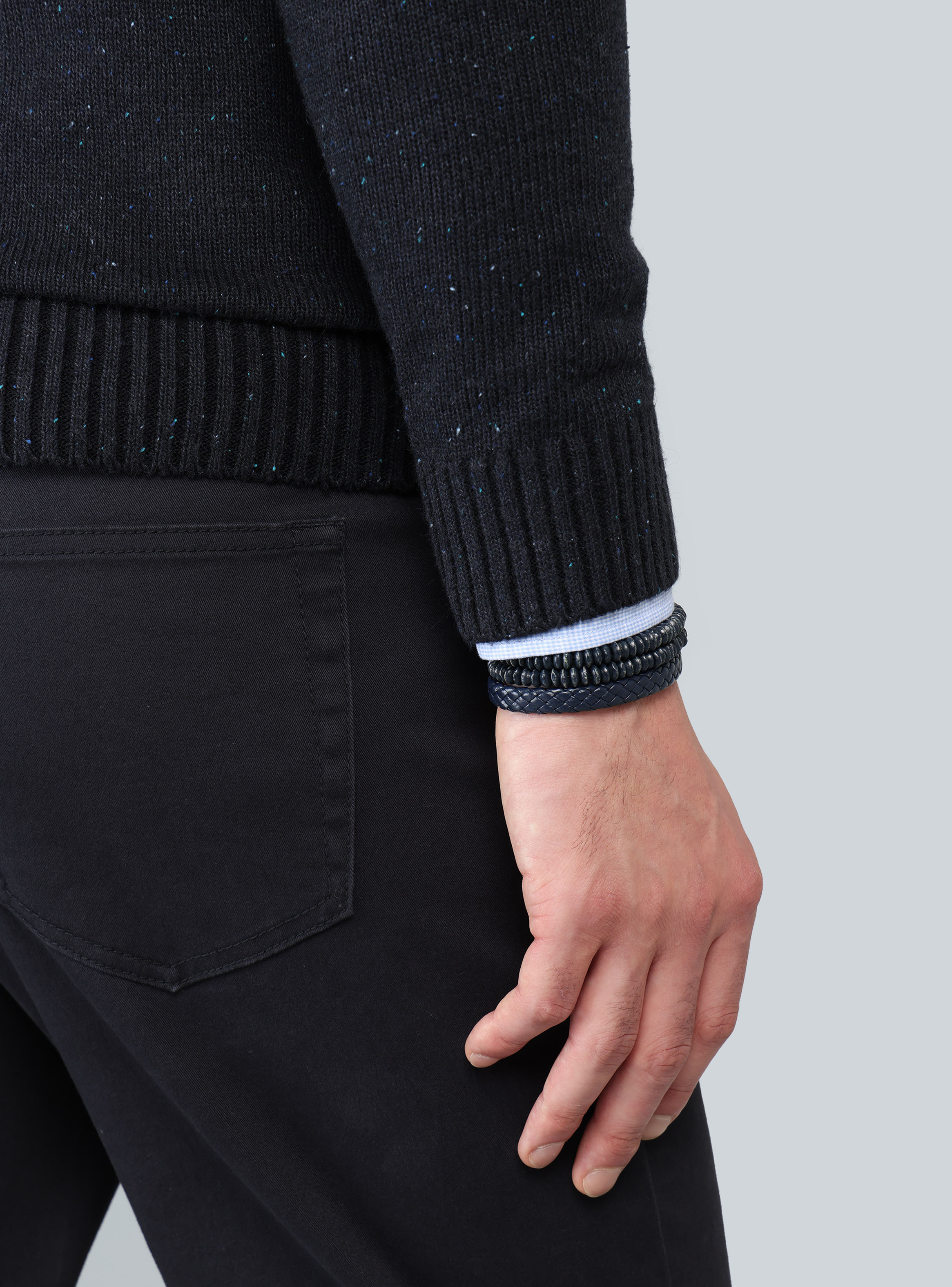 SWEATER CUELLO REDONDO REGULAR FIT AZUL ARROW - 5