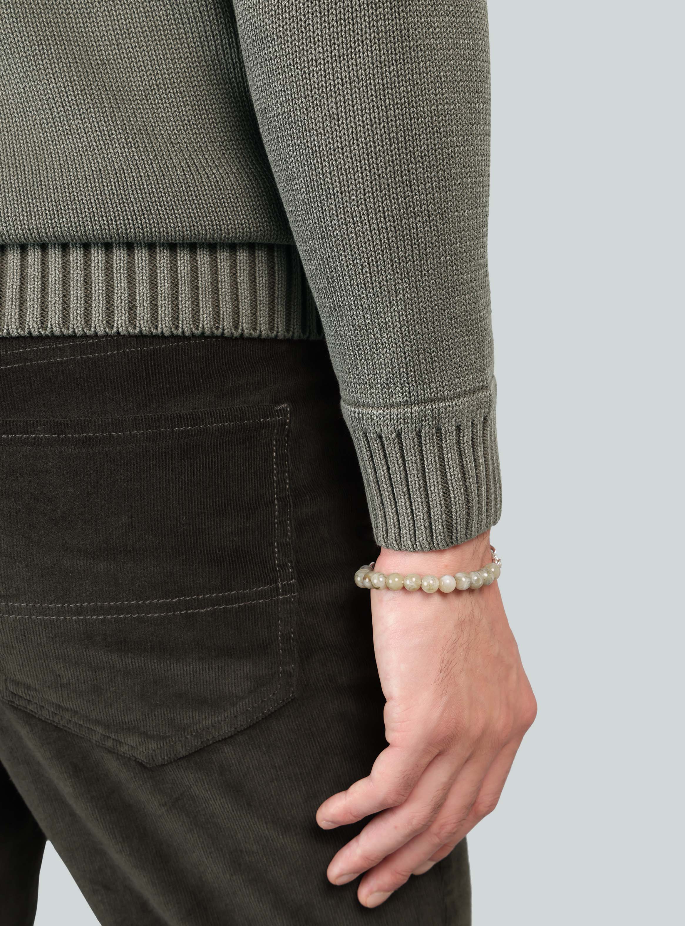 SWEATER STONE WASH REGULAR FIT VERDE ARROW - 5