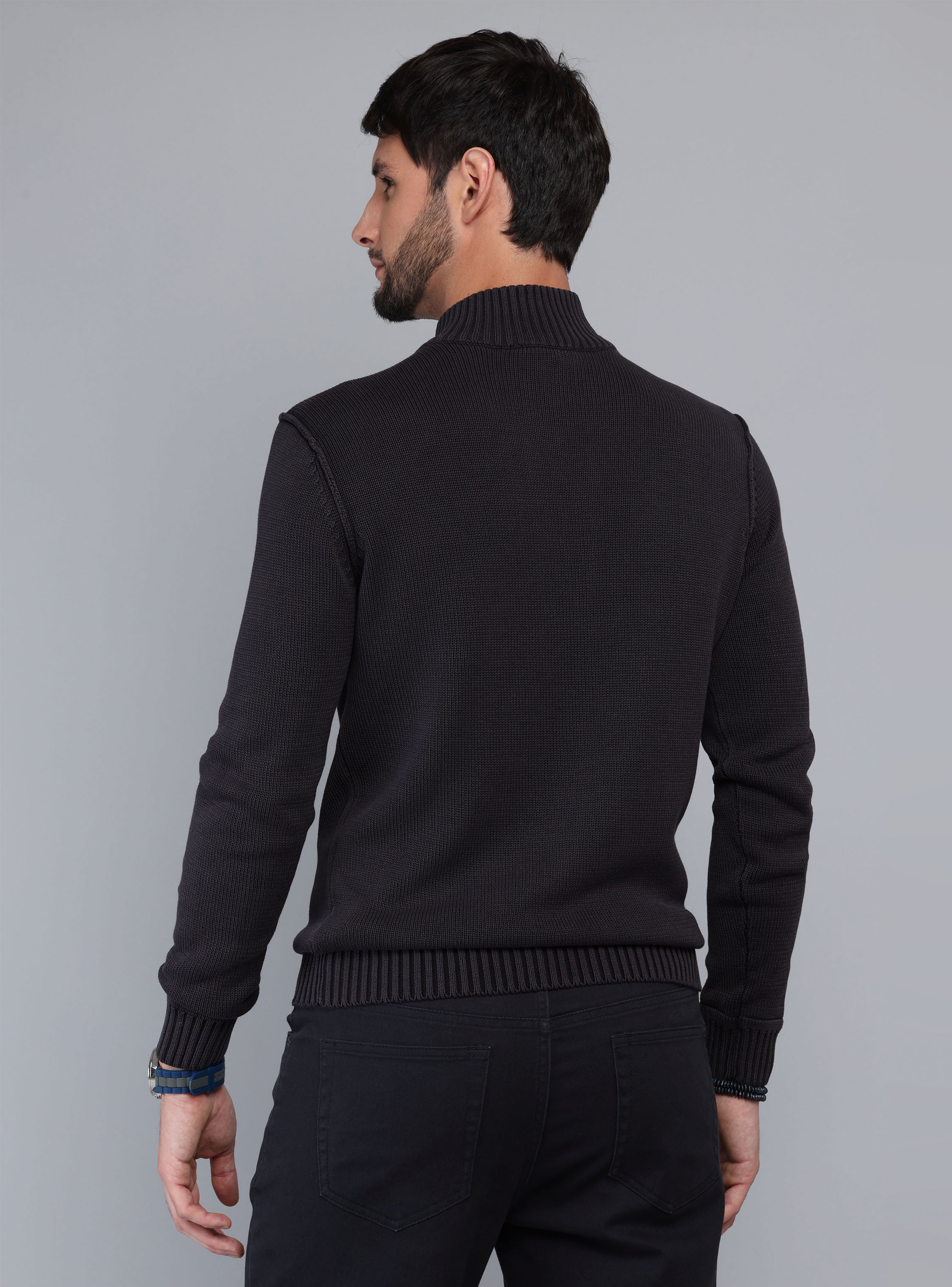 SWEATER STONE WASH REGULAR FIT NEGRO ARROW - 2