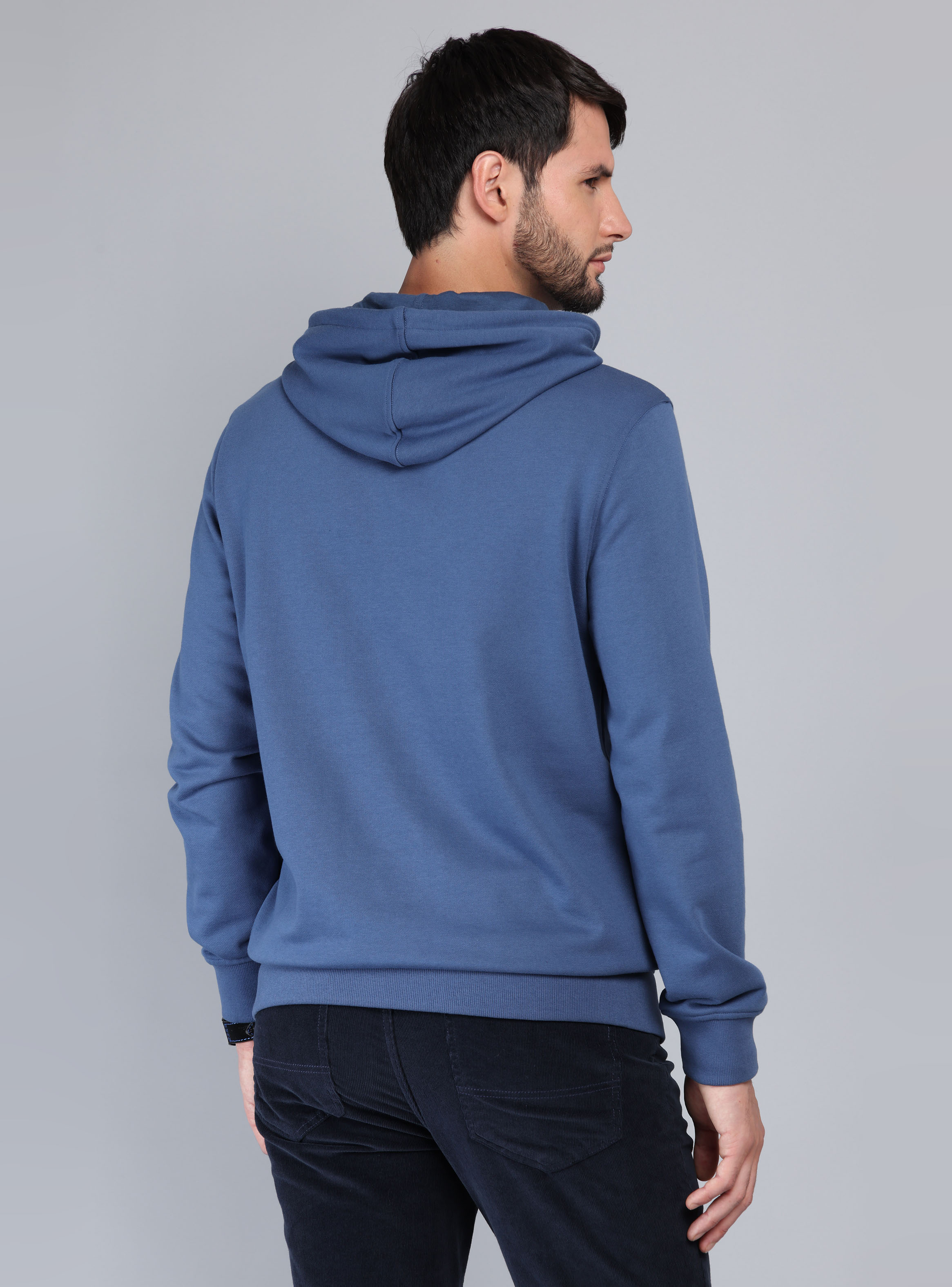 POLERON CON CAPUCHA REGULAR FIT AZUL ARROW - 2