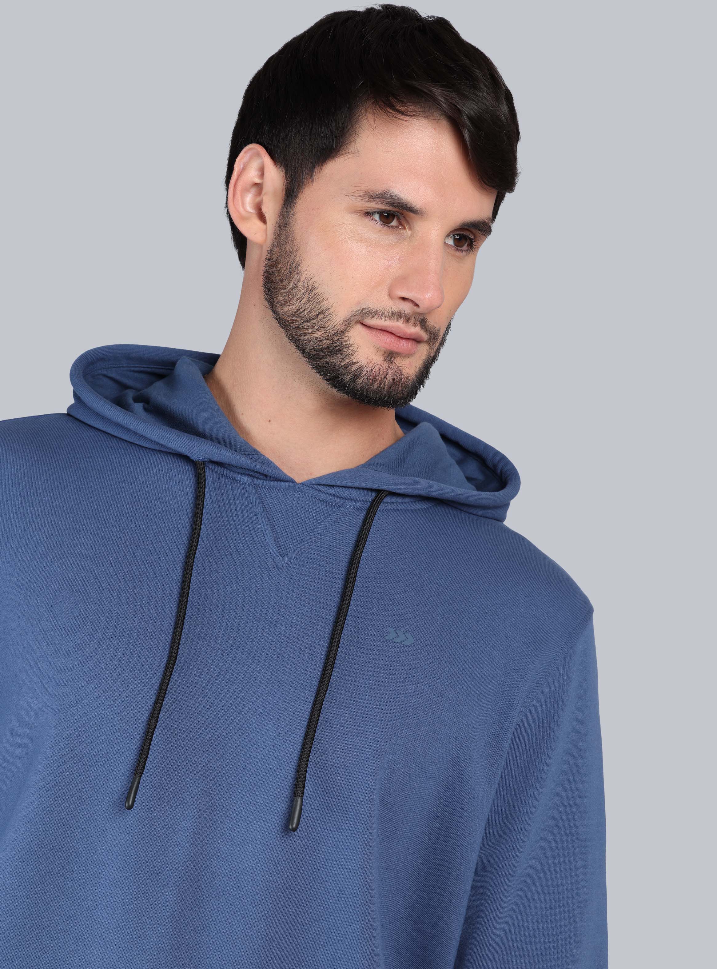 POLERON CON CAPUCHA REGULAR FIT AZUL ARROW - 3