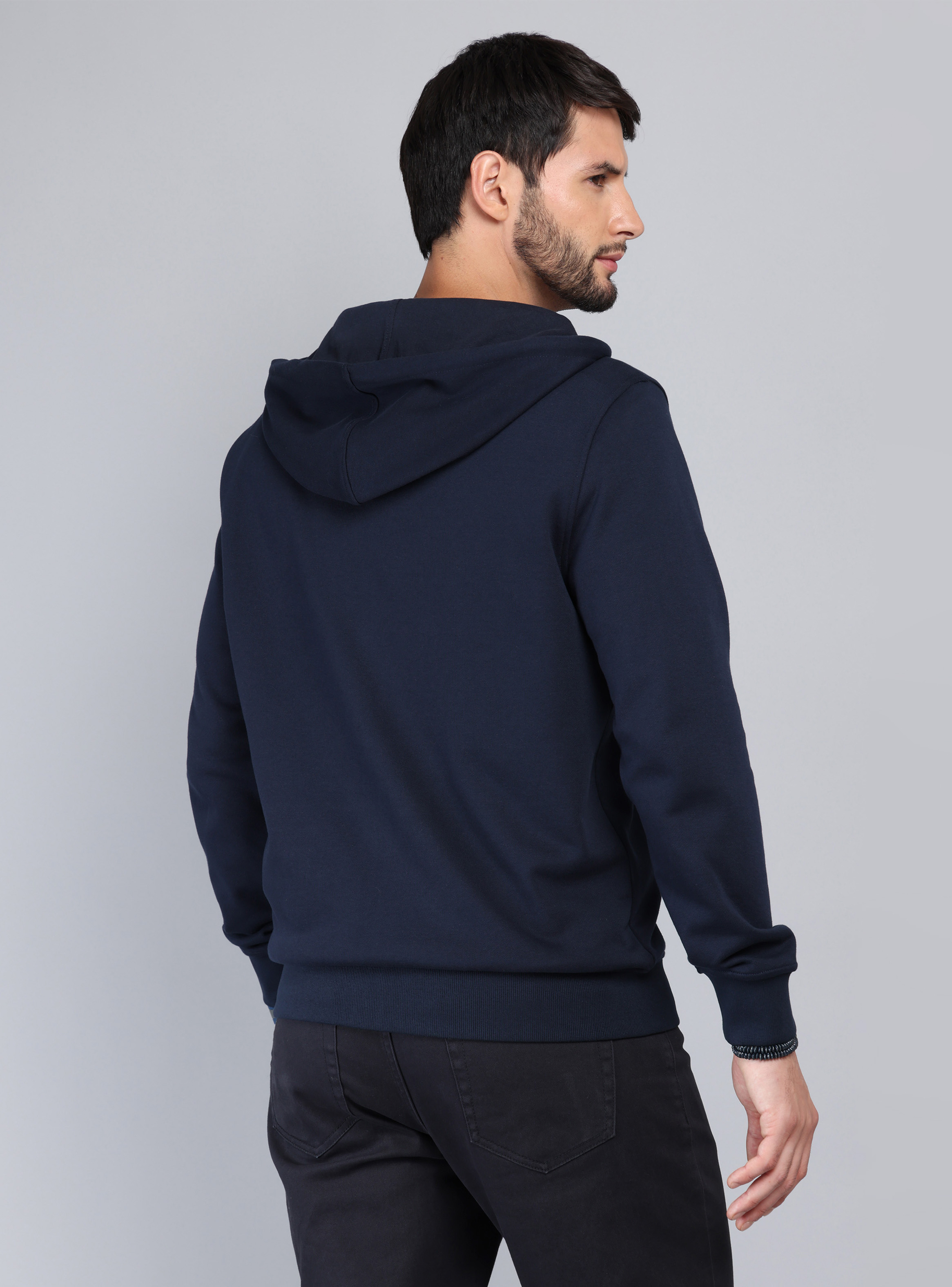 POLERON CON CAPUCHA REGULAR FIT AZUL MARINO ARROW - 2