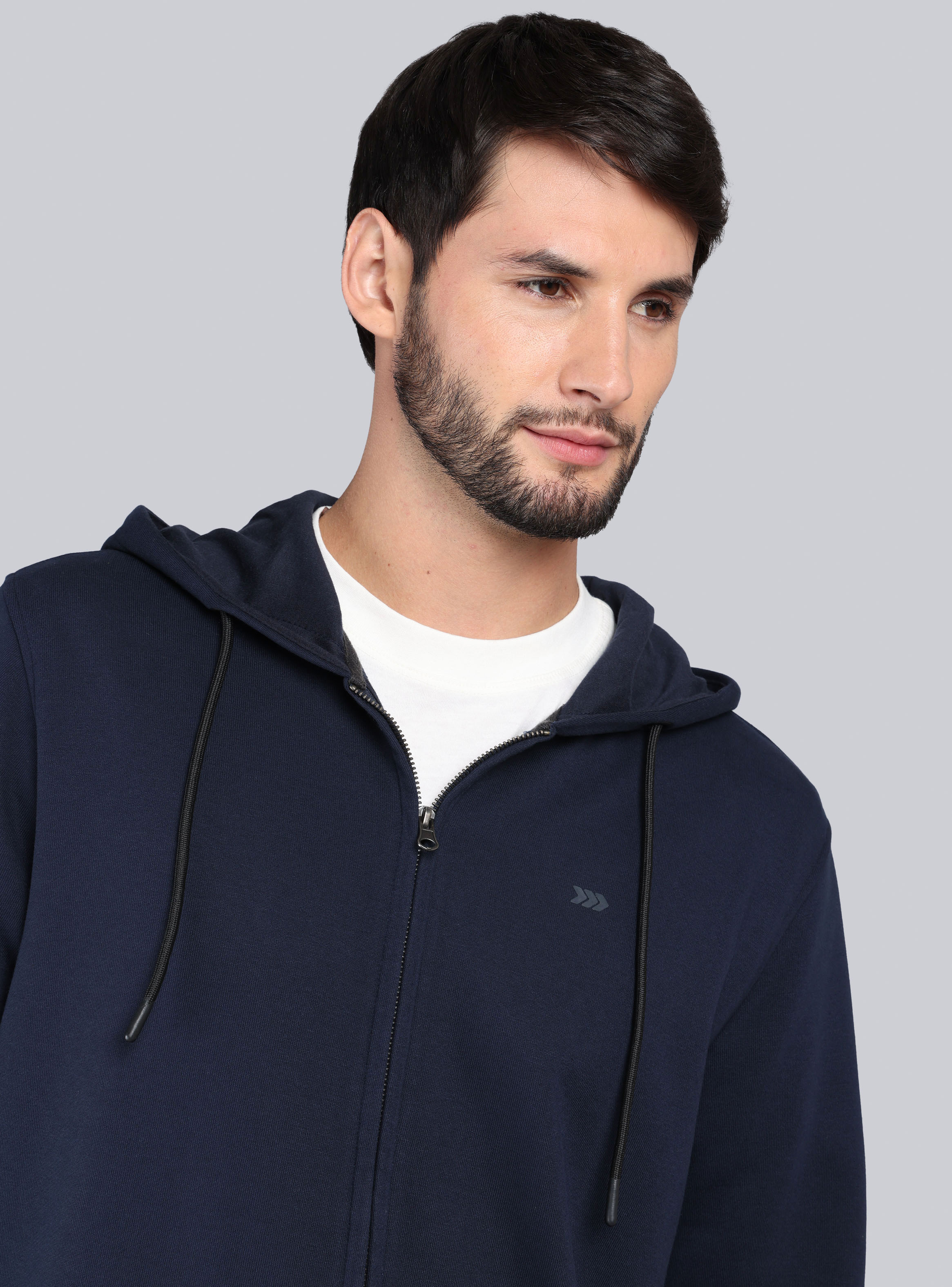 POLERON CON CAPUCHA REGULAR FIT AZUL MARINO ARROW - 3