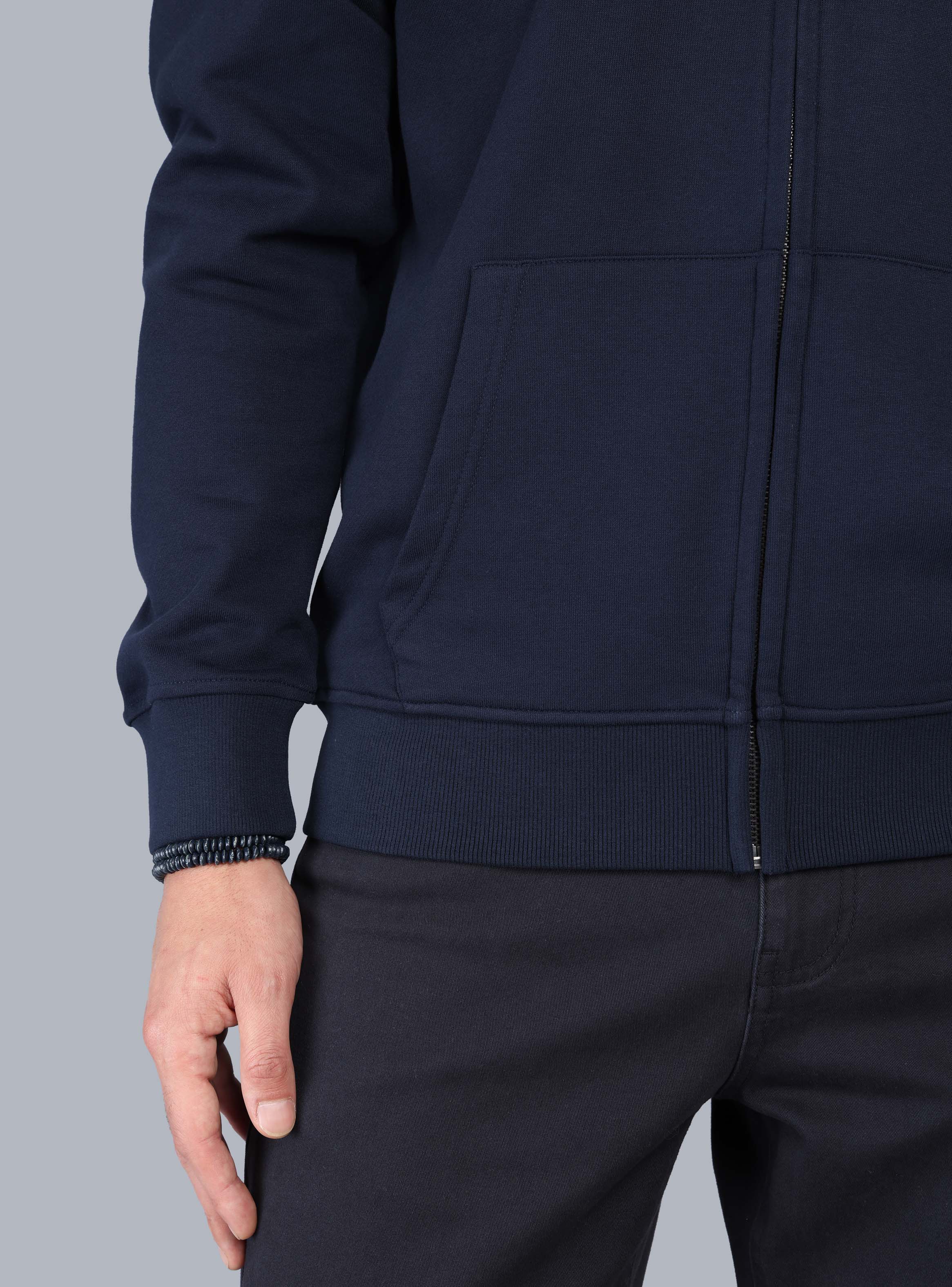 POLERON CON CAPUCHA REGULAR FIT AZUL MARINO ARROW - 6