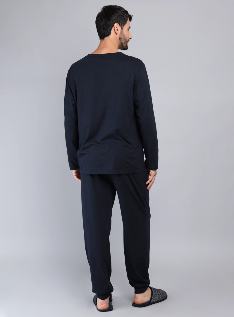 PIJAMA LARGO REGULAR FIT AZUL ARROW - 2