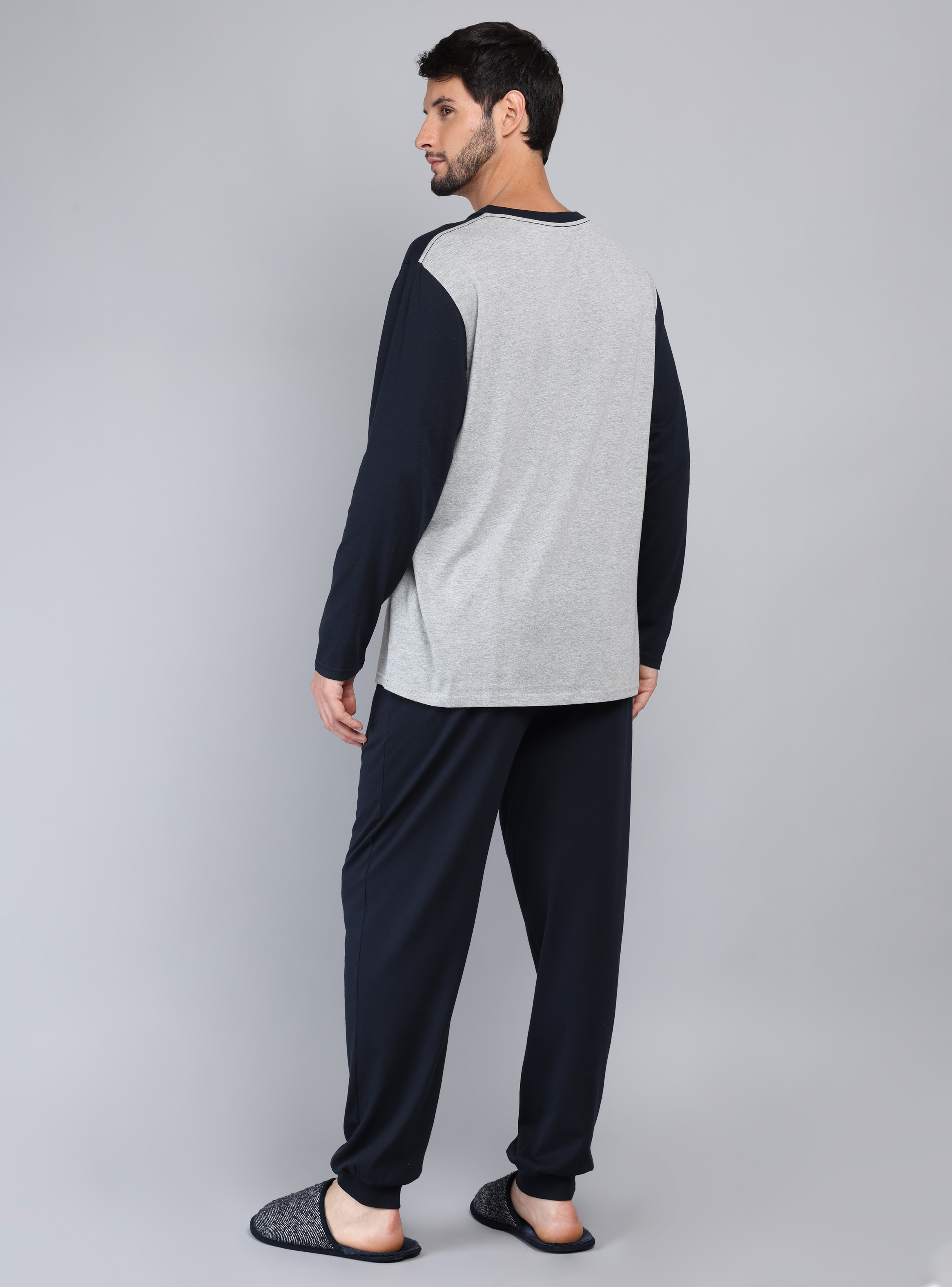 PIJAMA LARGO REGULAR FIT GRIS ARROW - 2