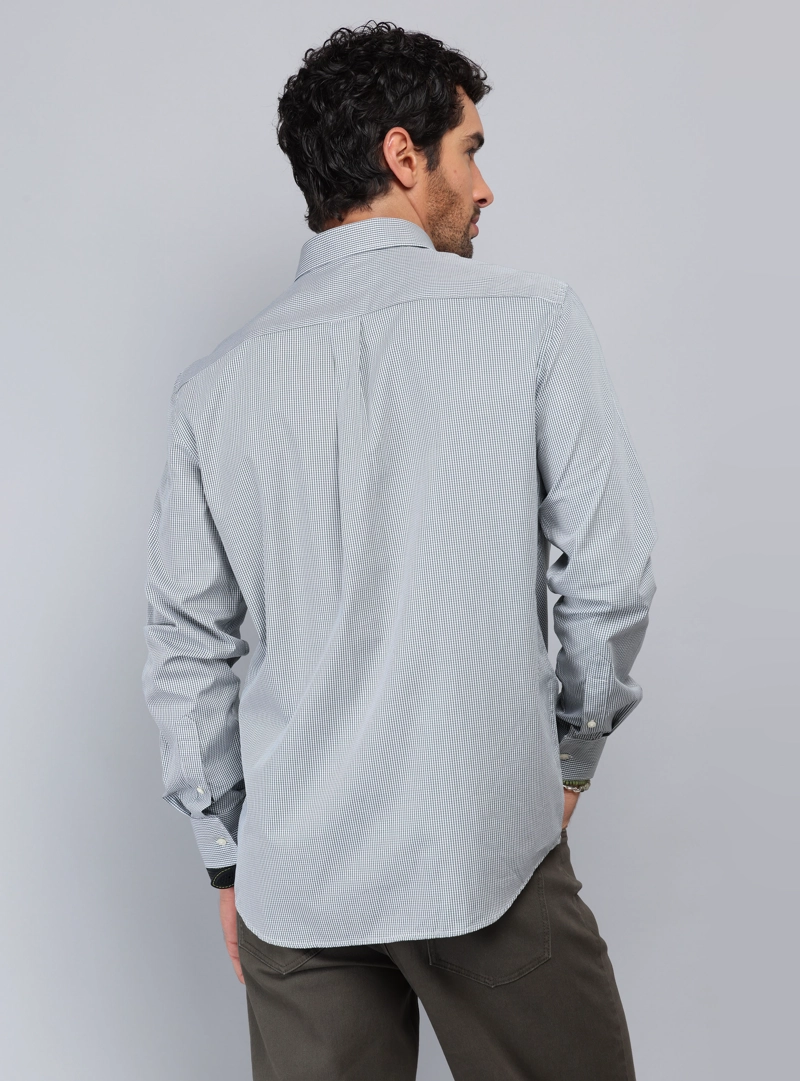 CAMISA CUADROS TAILORED FIT VERDE PIERO BUTTI - 2