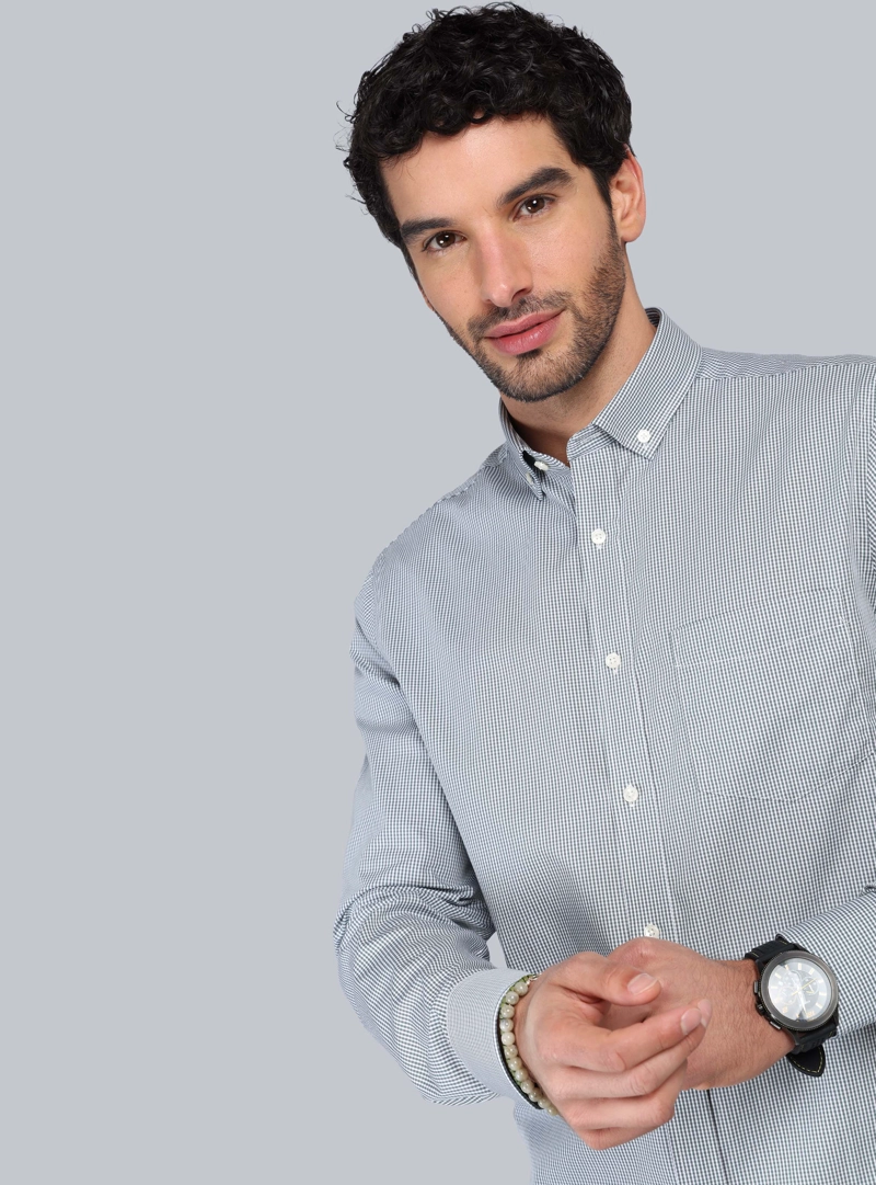 CAMISA CUADROS TAILORED FIT VERDE PIERO BUTTI - 3