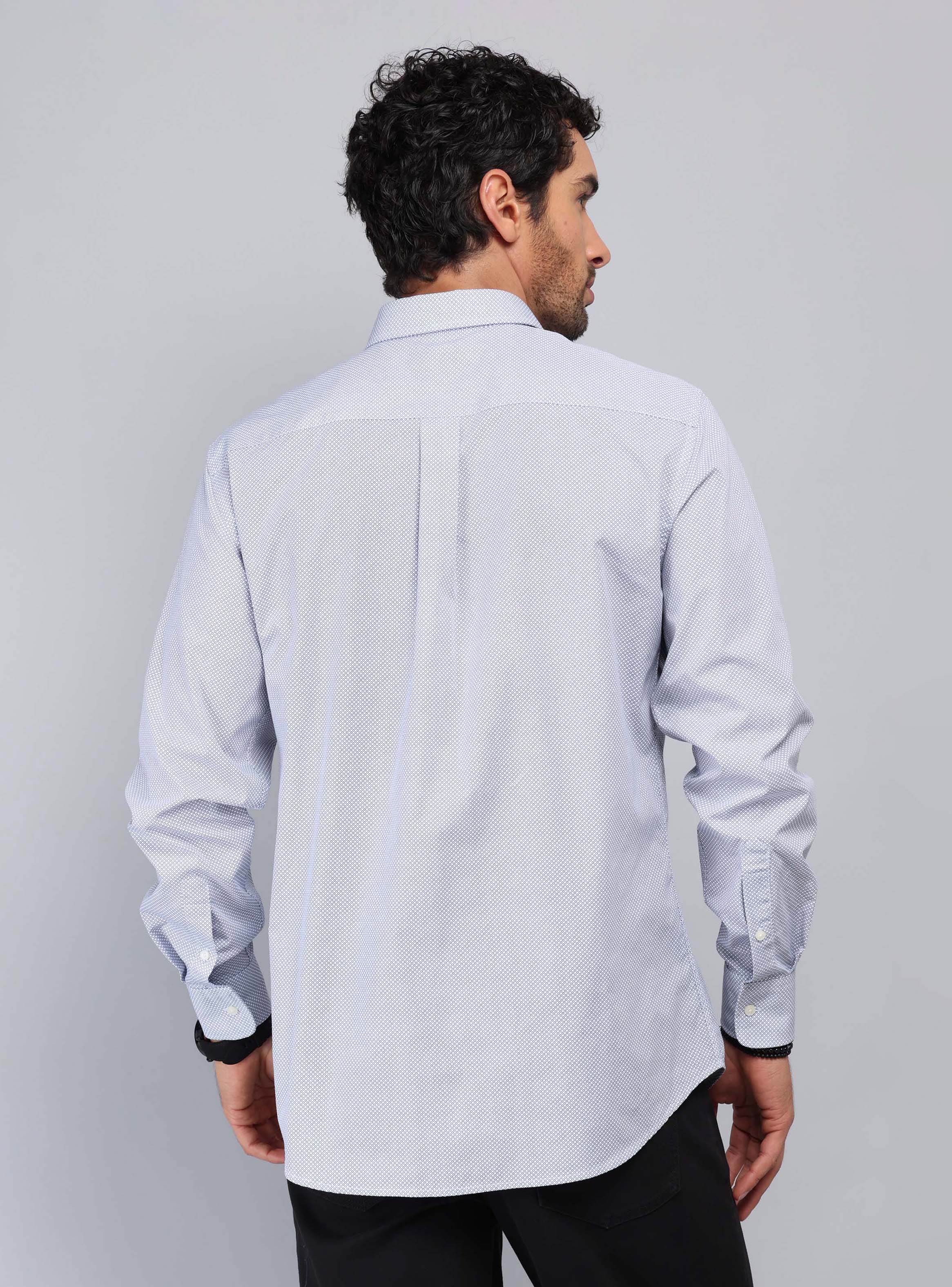 CAMISA PRINT TAILORED FIT AZUL PIERO BUTTI - 2
