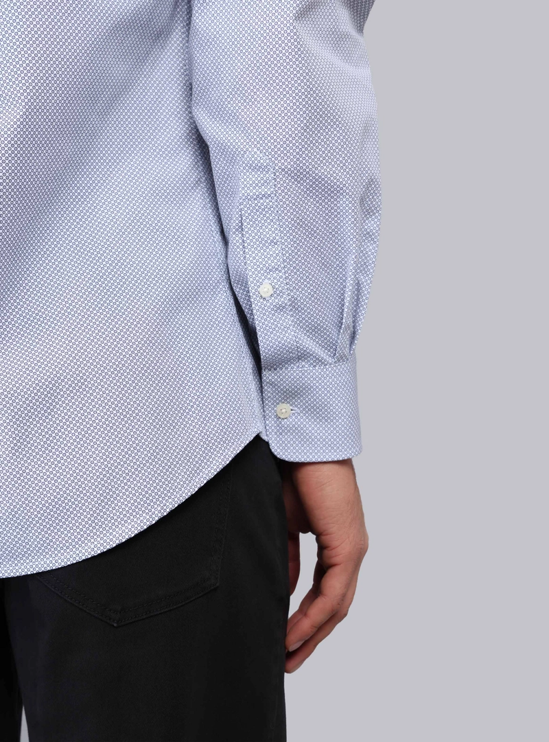 CAMISA PRINT TAILORED FIT AZUL PIERO BUTTI - 6