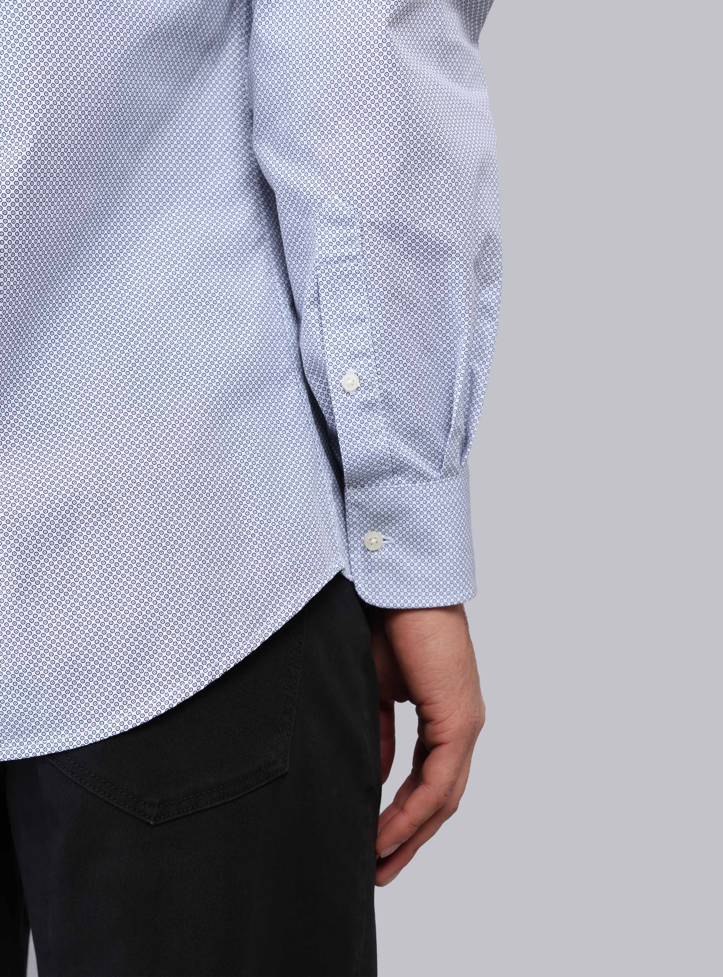CAMISA PRINT TAILORED FIT AZUL PIERO BUTTI - 6