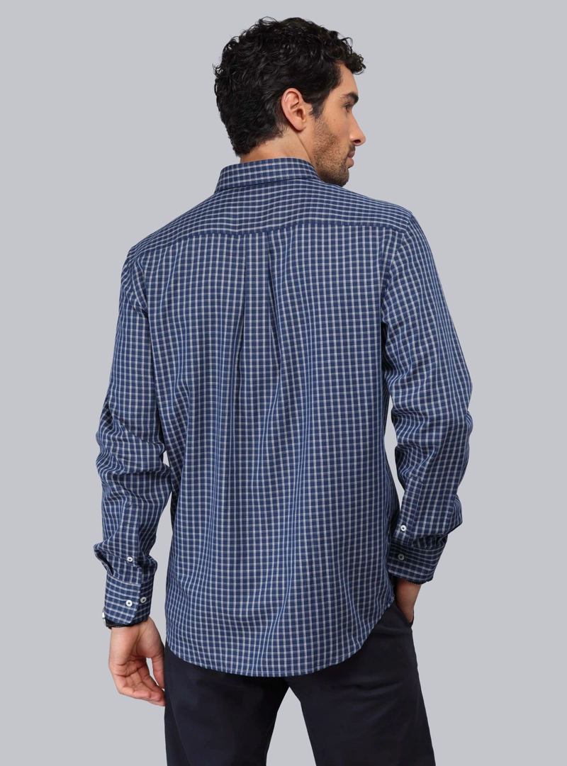 CAMISA CUADROS TAILORED FIT AZUL MARINO PIERO BUTTI - 2