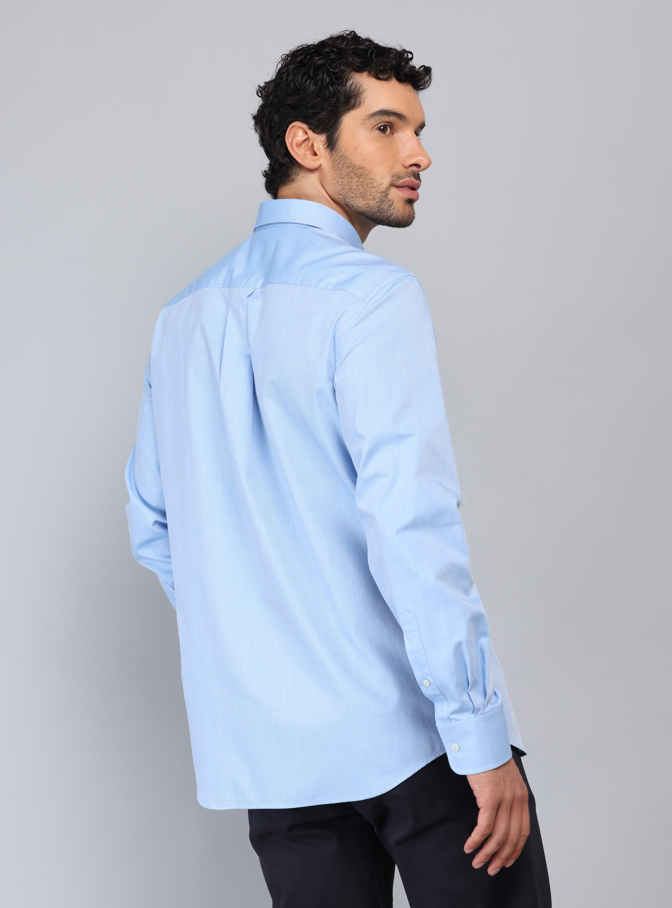 CAMISA TEXTURADA TAILORED FIT CELESTE PIERO BUTTI - 2