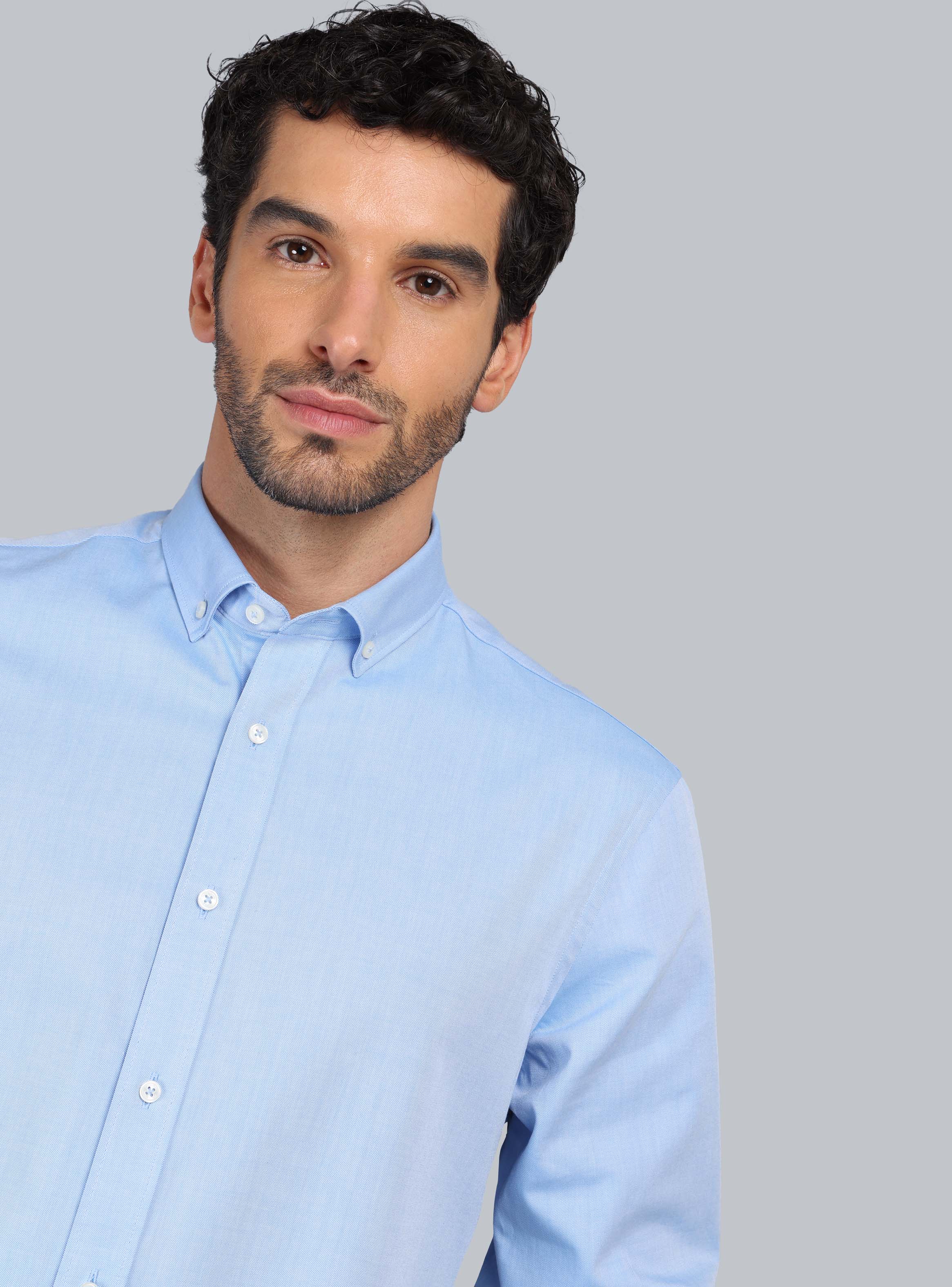 CAMISA TEXTURADA TAILORED FIT CELESTE PIERO BUTTI - 3