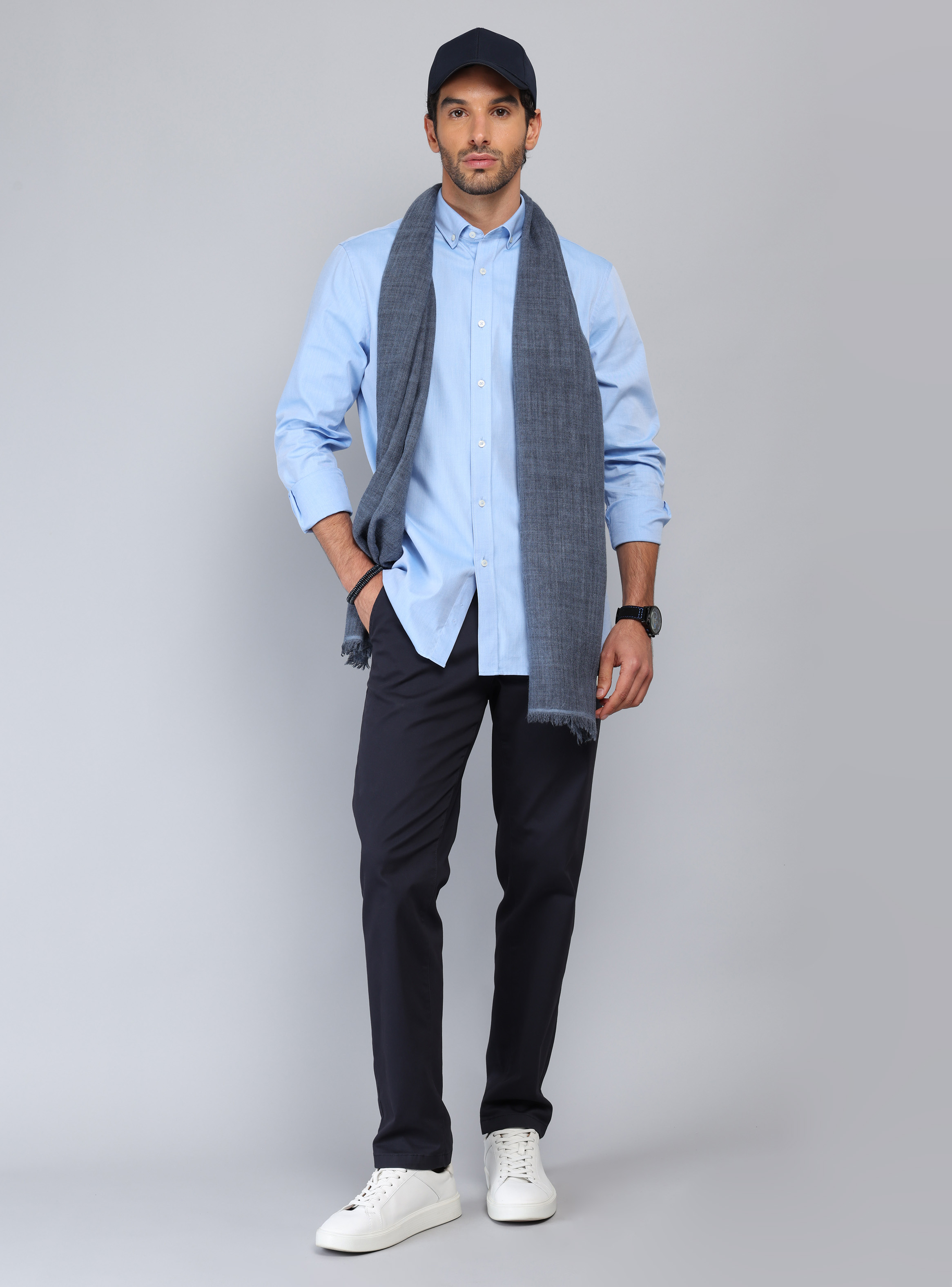 CAMISA TEXTURADA TAILORED FIT CELESTE PIERO BUTTI - 4