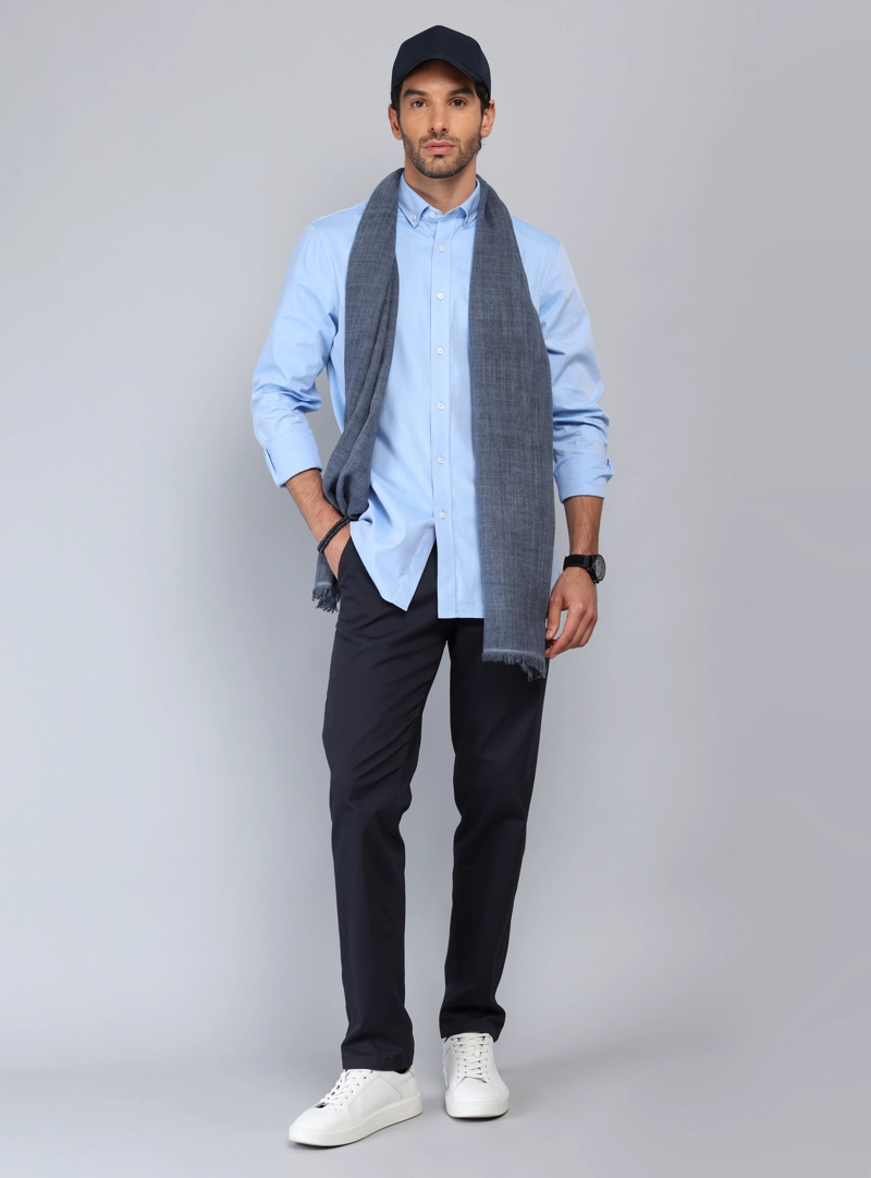 CAMISA TEXTURADA TAILORED FIT CELESTE PIERO BUTTI - 4